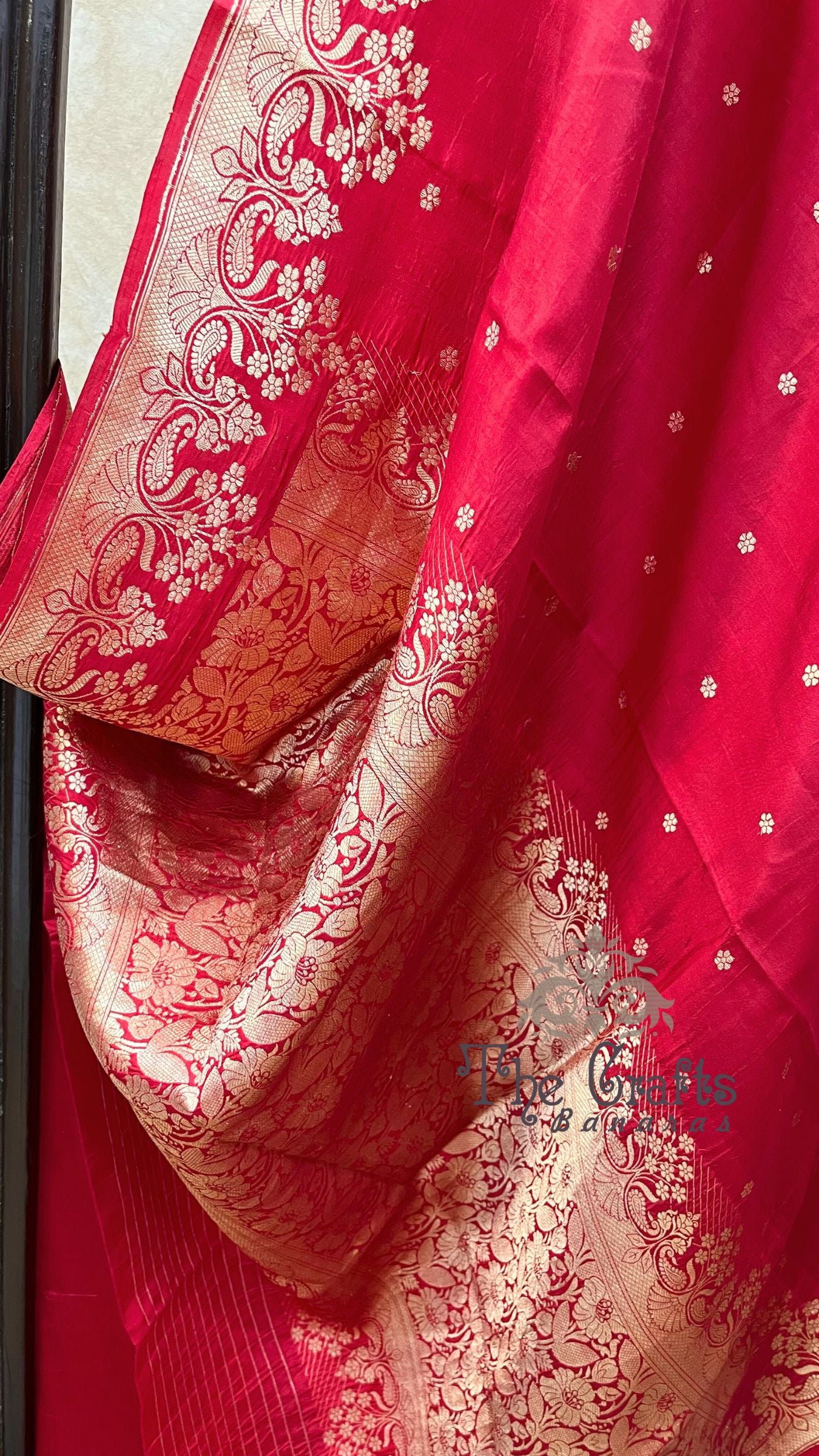 Pure  Mango Silk Handloom Banarasi Saree
