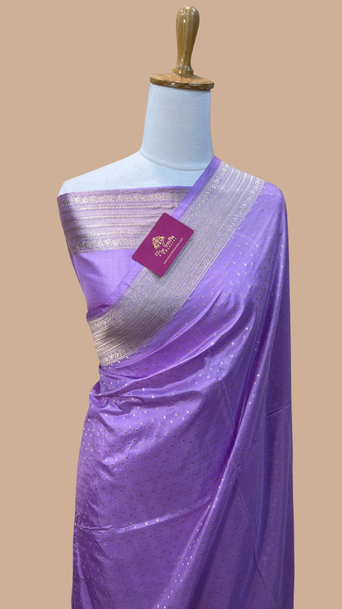 Pure Katan Silk Handloom Banarasi Saree - Chunri Buti
