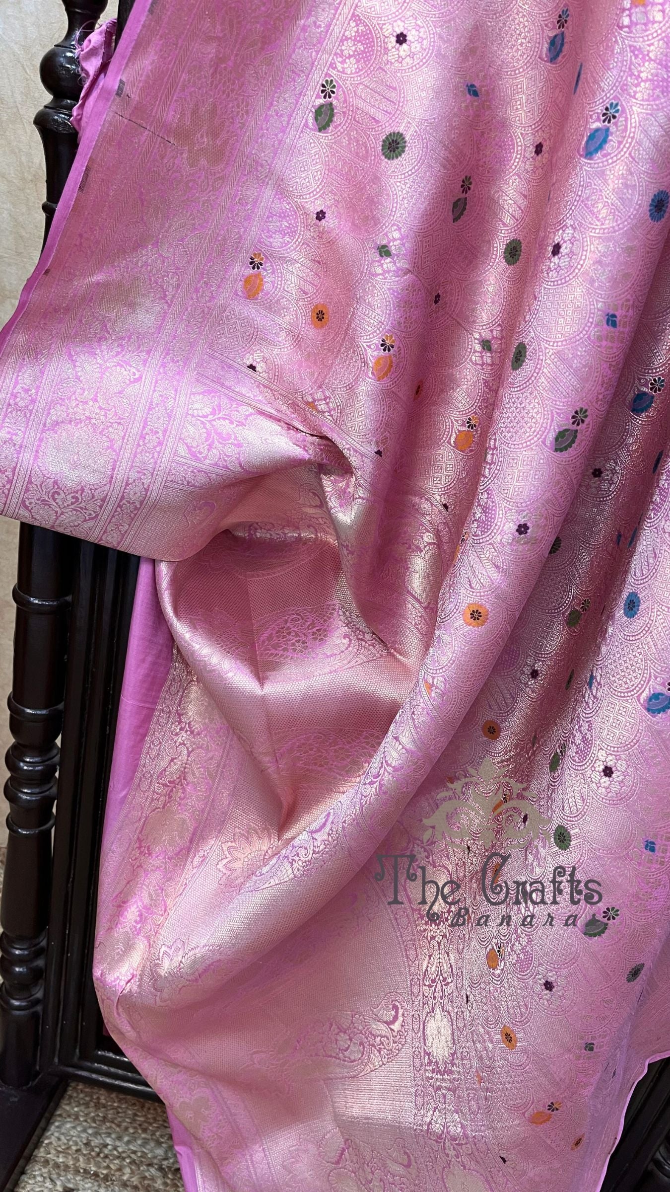 Pure Katan Silk Handloom Banarasi Saree - Tanchui Brocade Meena