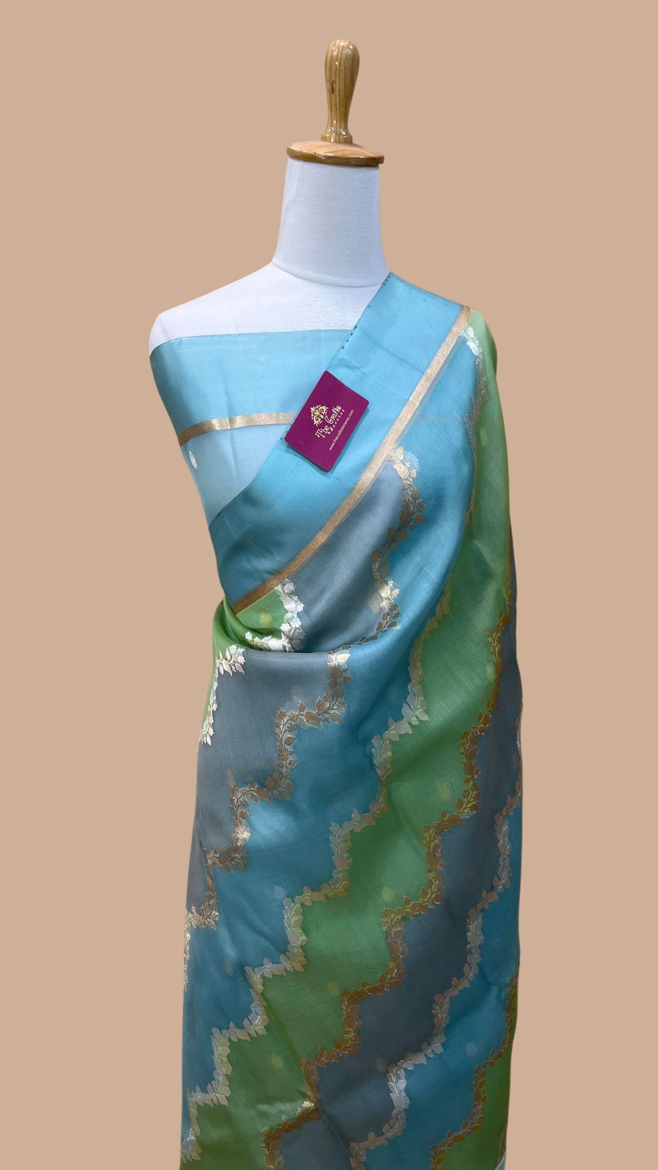 Pure Kora Silk Handloom Banarasi Saree - Rangkart