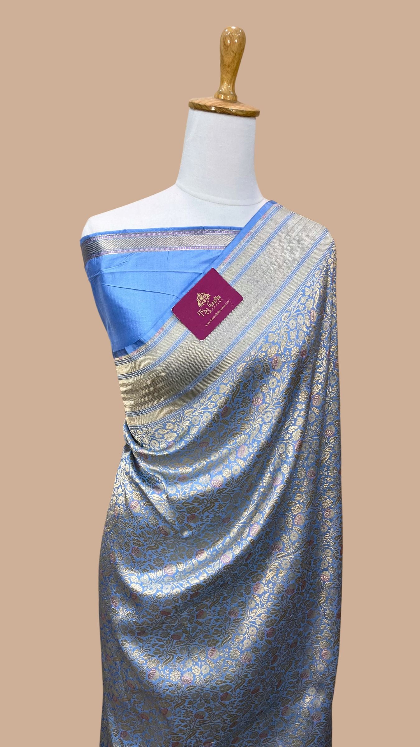Pure Katan Silk Handloom Banarasi Saree - Tanchui Brocade Meena