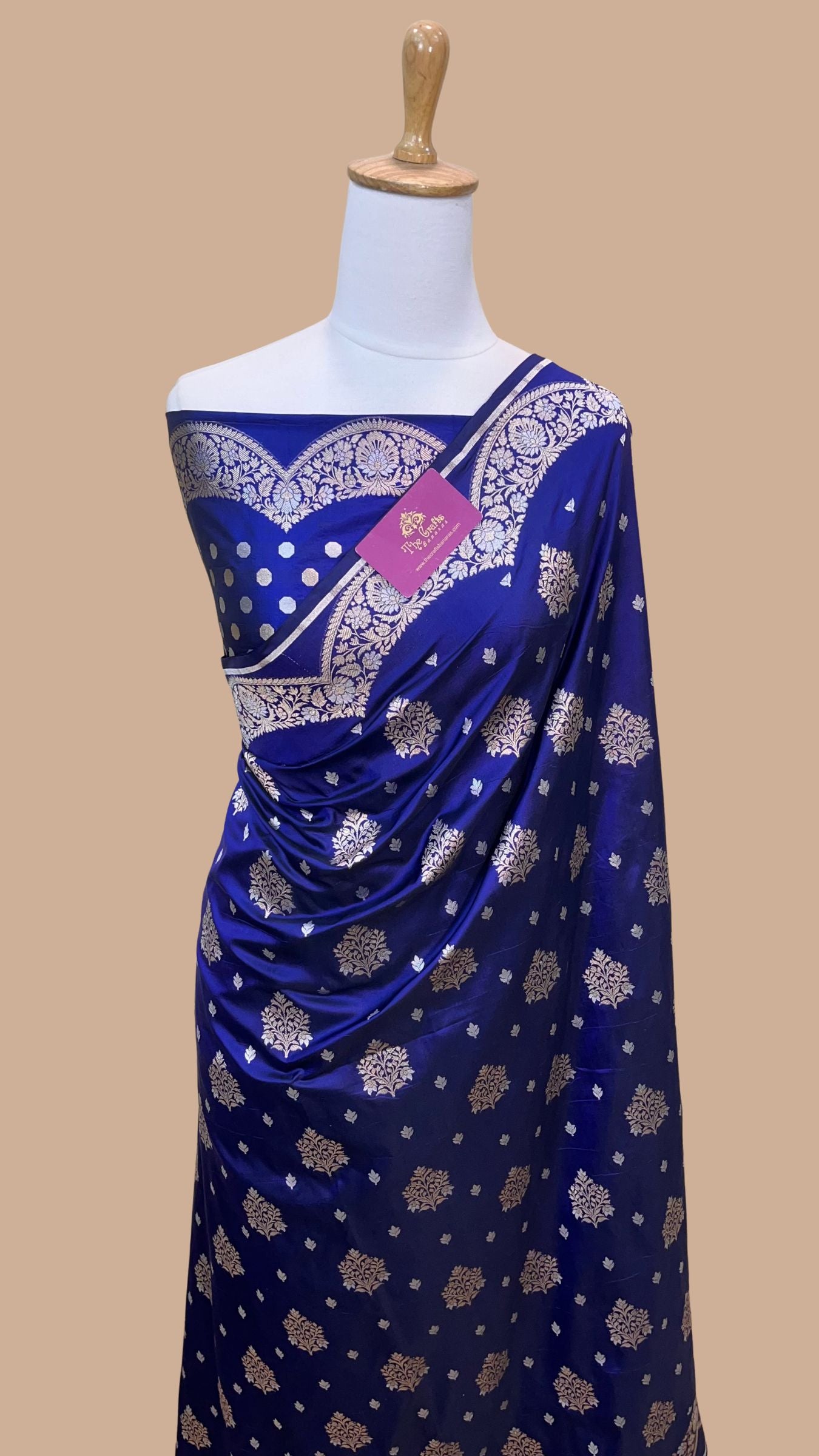 Pure Katan Silk Handloom Banarasi Saree - With Sona Rupa Motifs