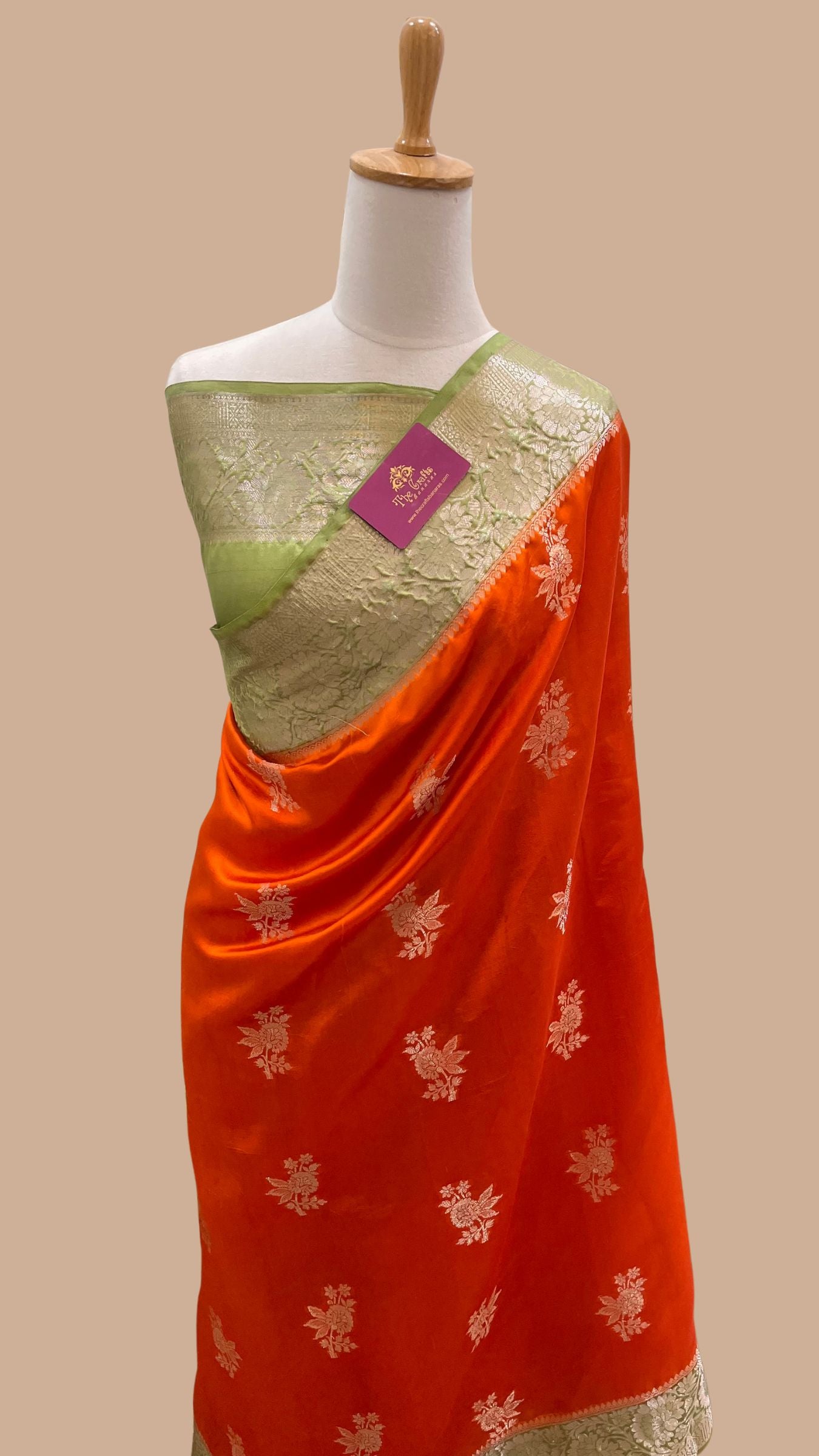 Pure Mango Silk Banarasi Saree