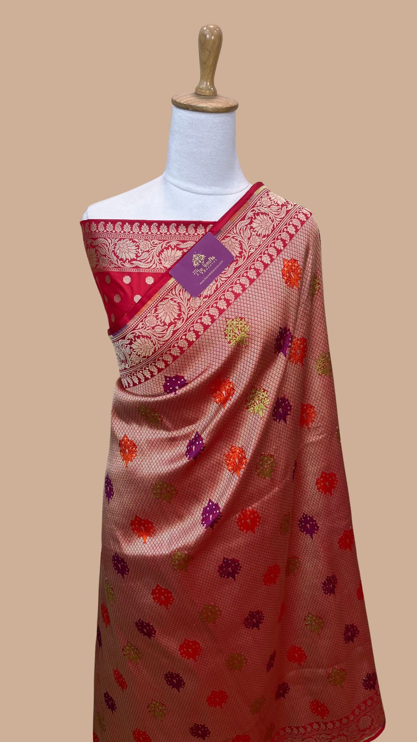 Pure Katan Silk Handloom Banarasi Saree - Tanchui Brocade Meena
