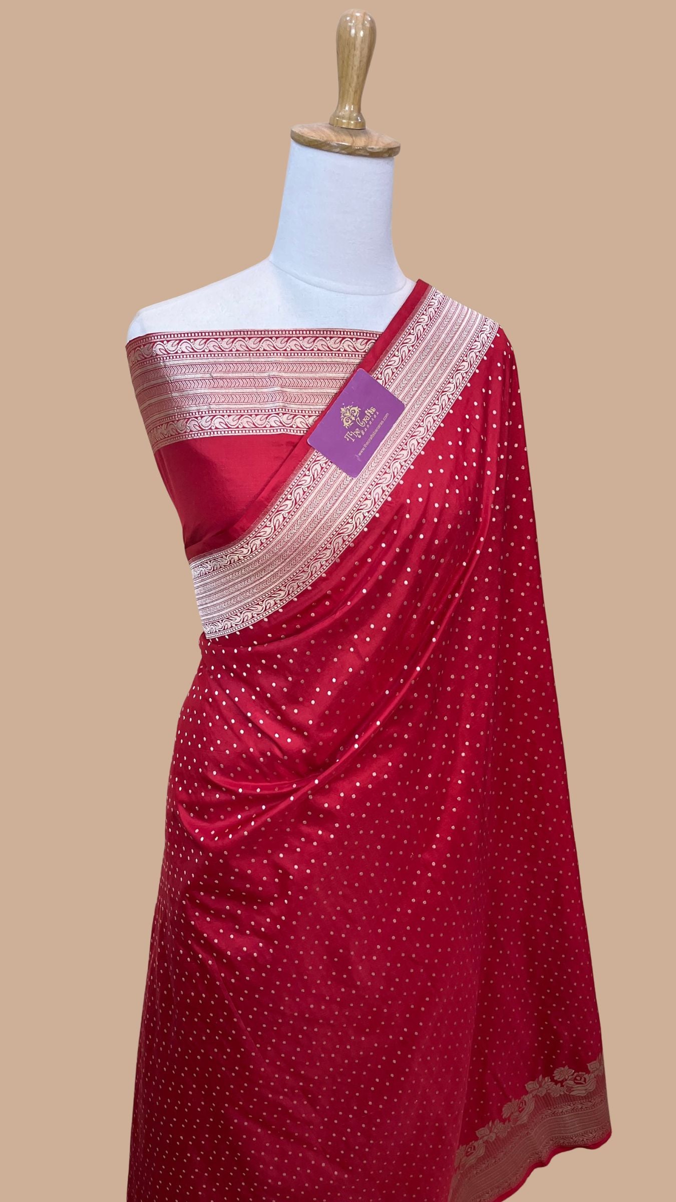 Pure Katan Silk Handloom Banarasi Saree - Chunri Buti