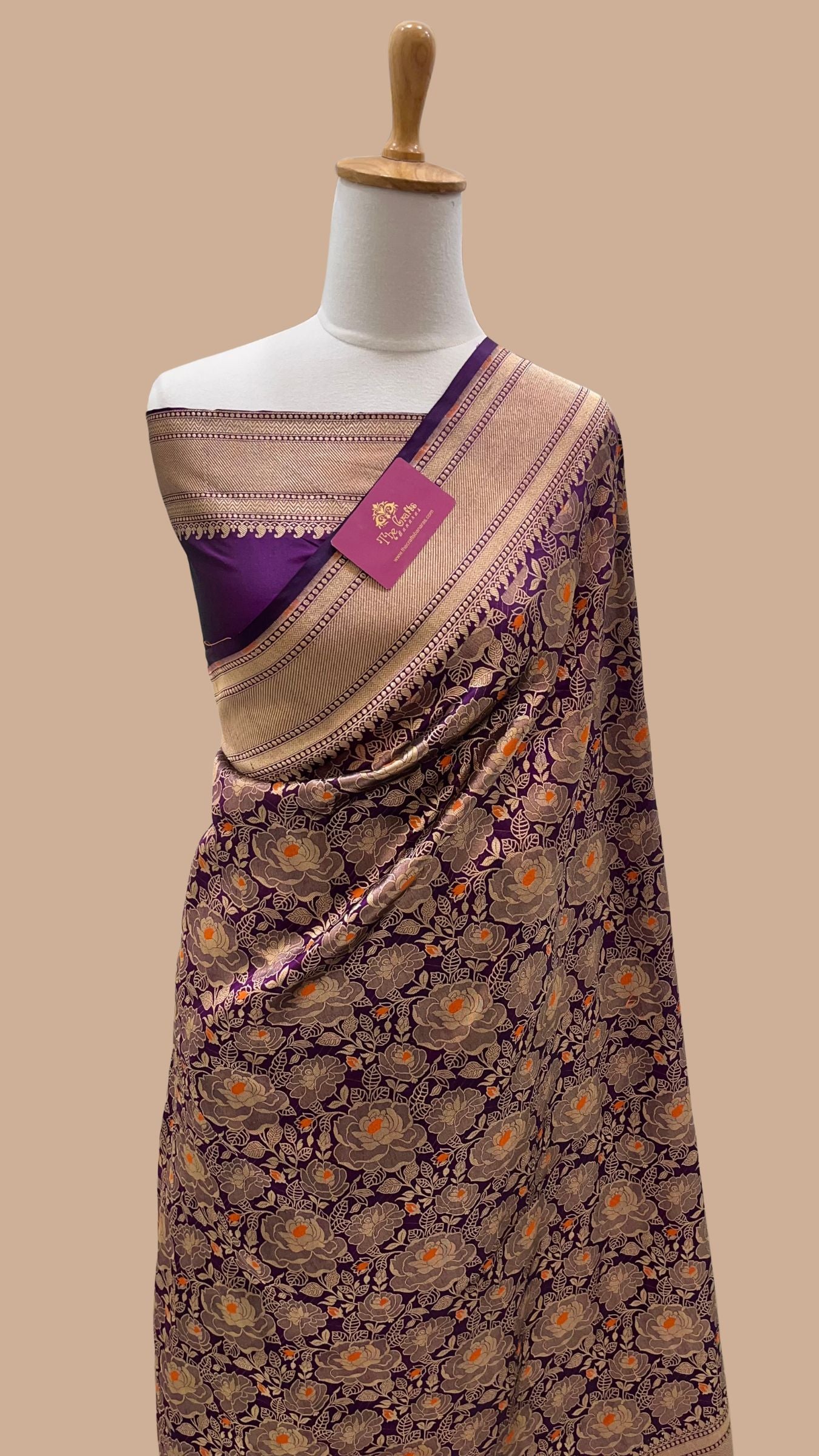 Pure Katan Silk Handloom Banarasi Saree - Tanchui Brocade Meena