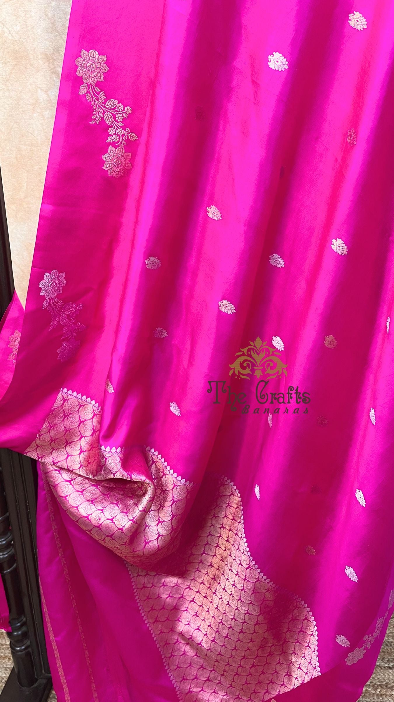 Pure  Mango Silk Handloom Banarasi Saree