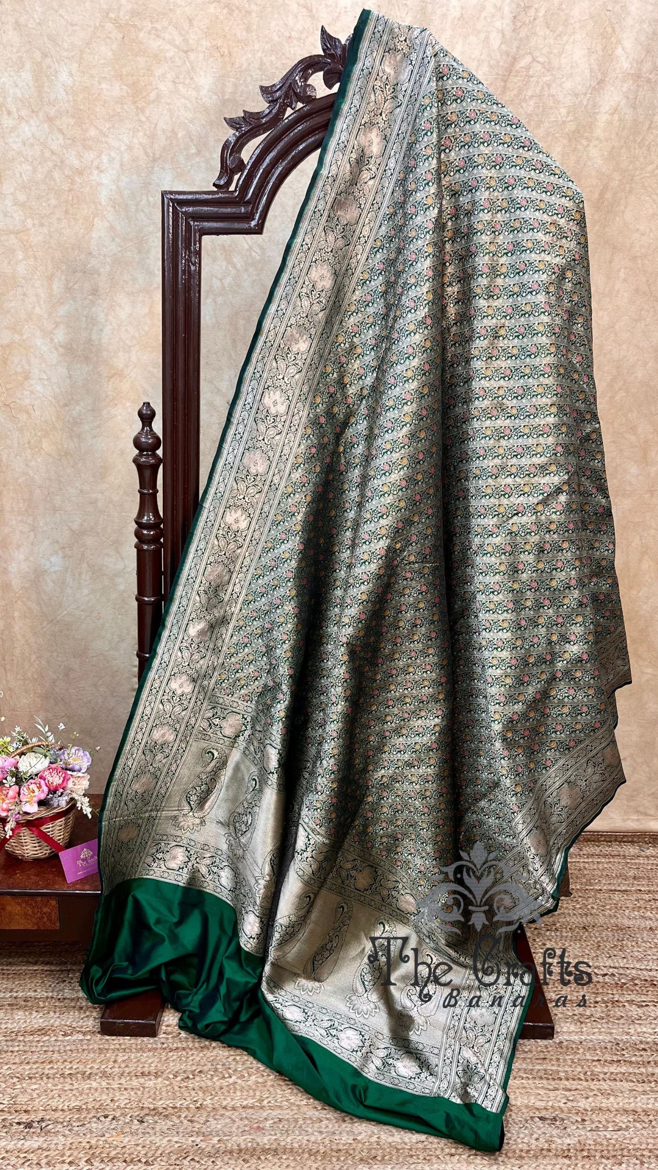 Pure Katan Silk Handloom Banarasi Saree - Tanchui Brocade Meena