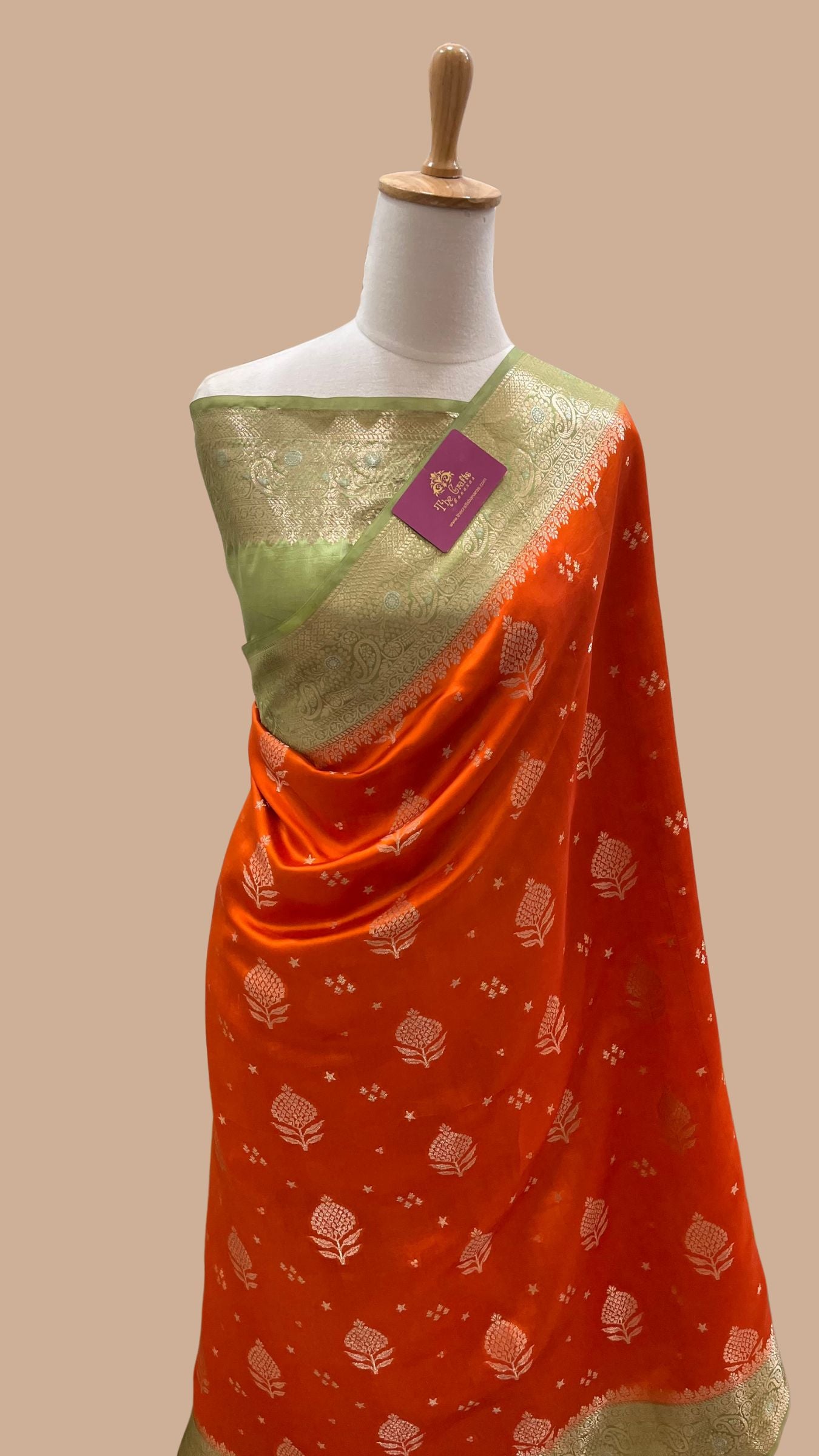 Pure Mango Silk Banarasi Saree
