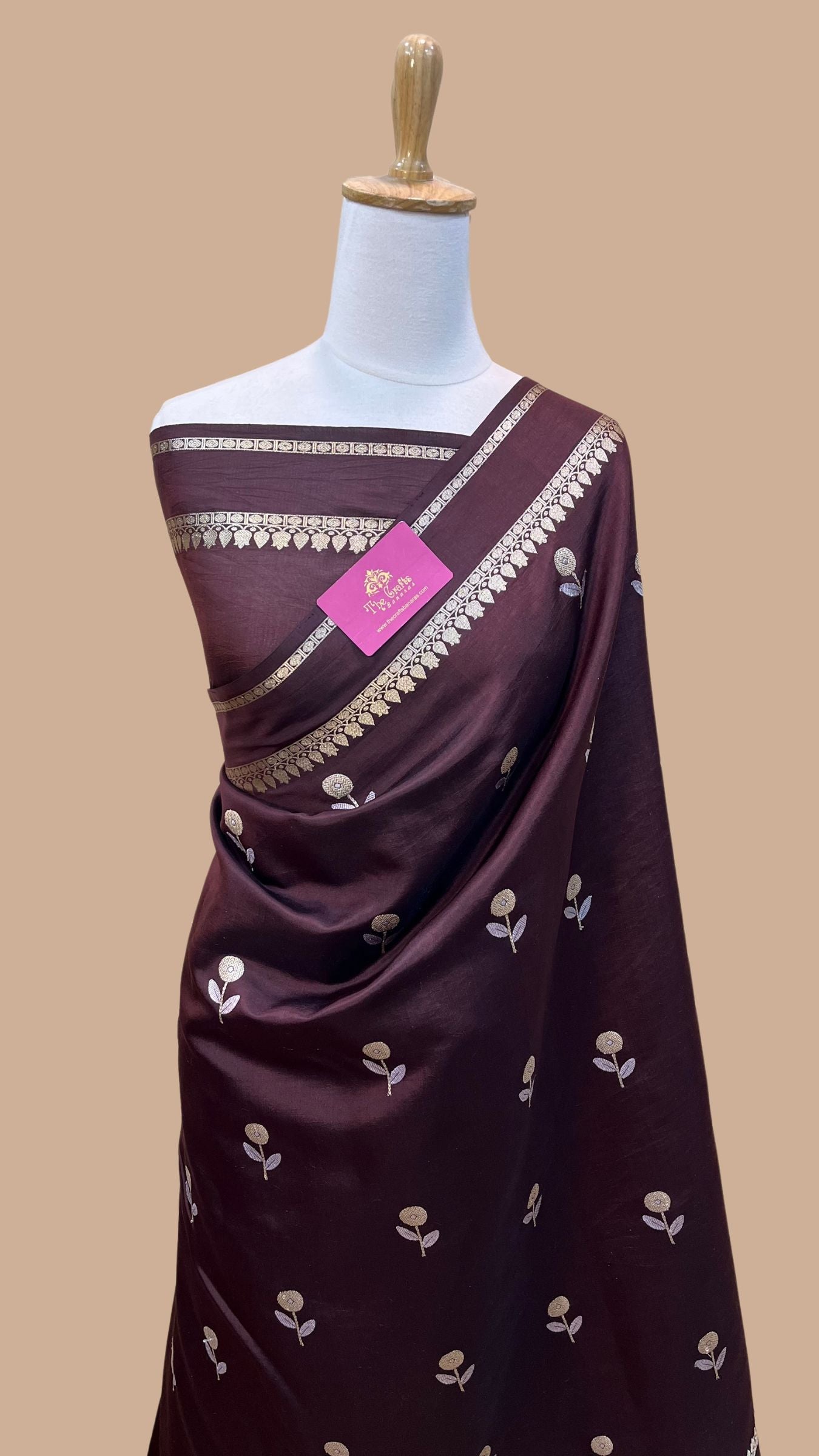 Pure Raw Mango Silk Handloom Banarasi Saree