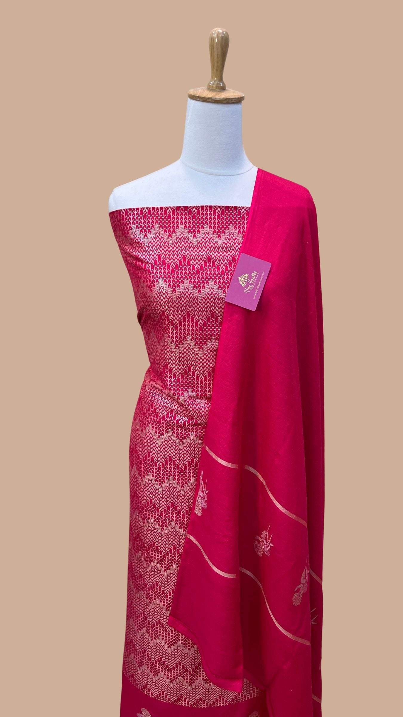 Pure Moonga Silk Brocade Banarasi Dress Material