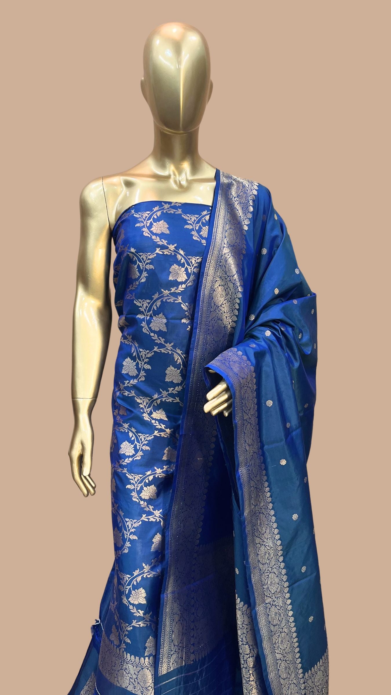 Pure Katan Silk Handloom Banarasi Dress Material