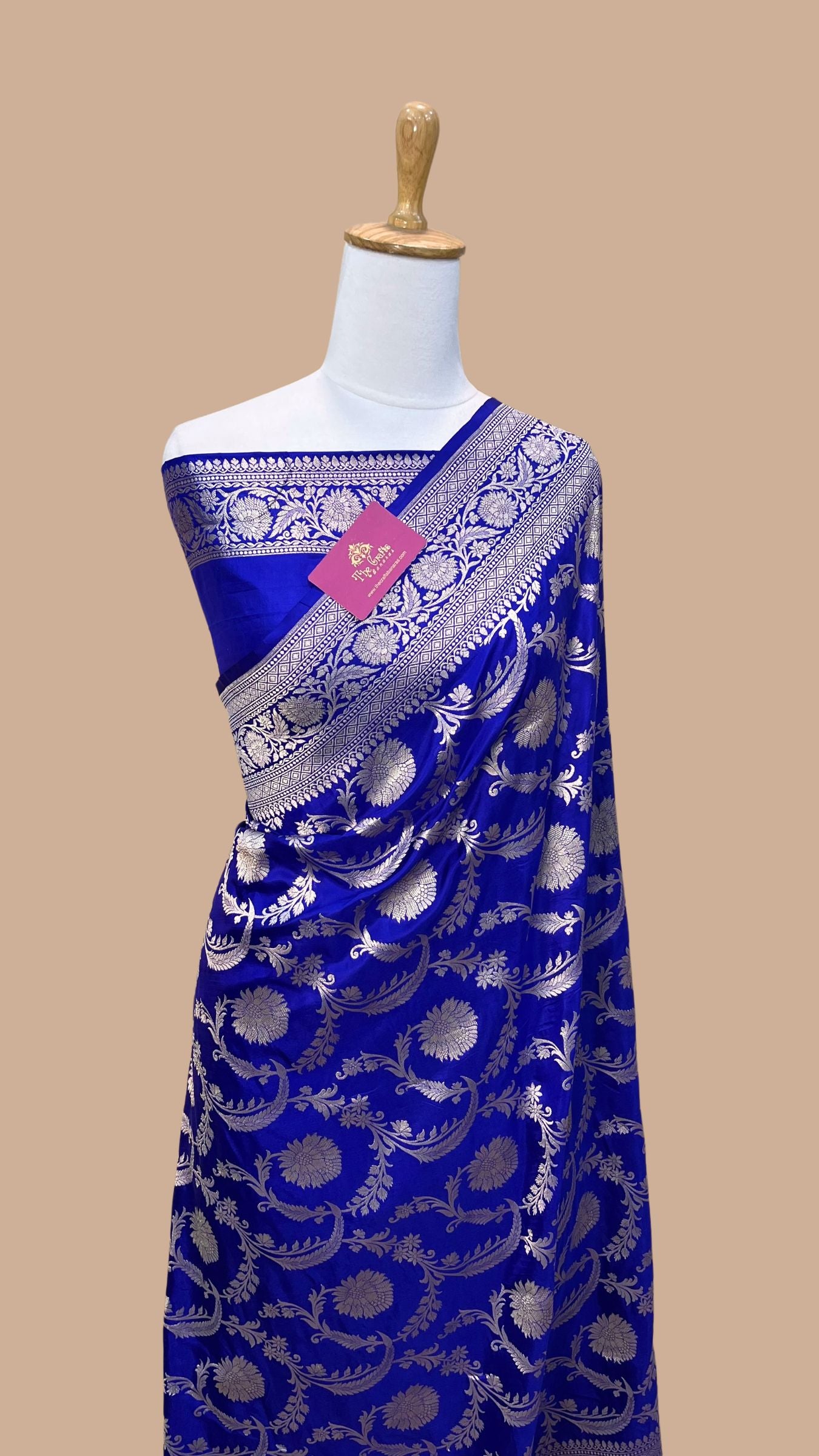 Pure Katan Silk Handloom Banarasi Saree - Jaal work
