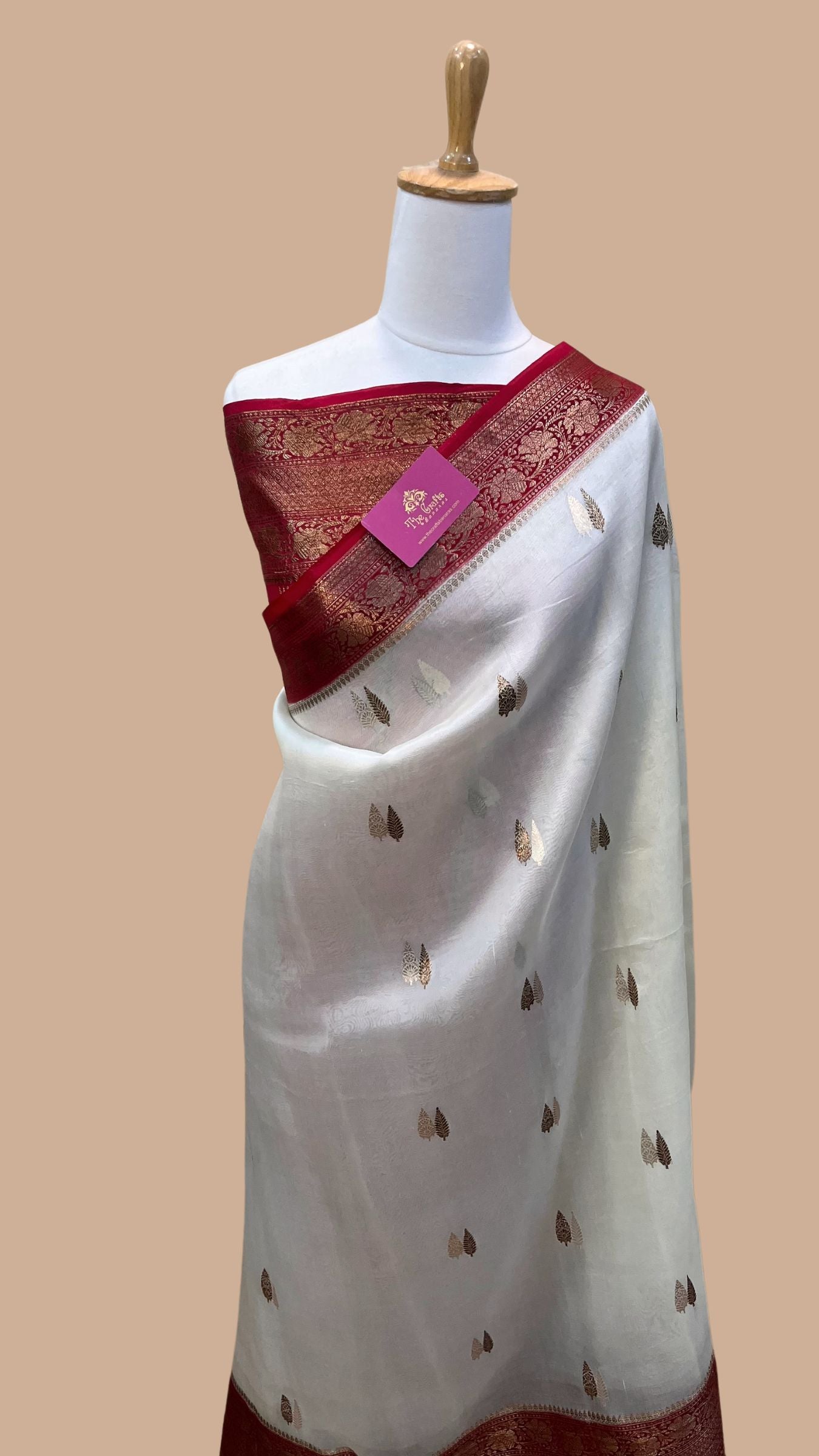Pure Kora Silk Handloom Banarasi Saree