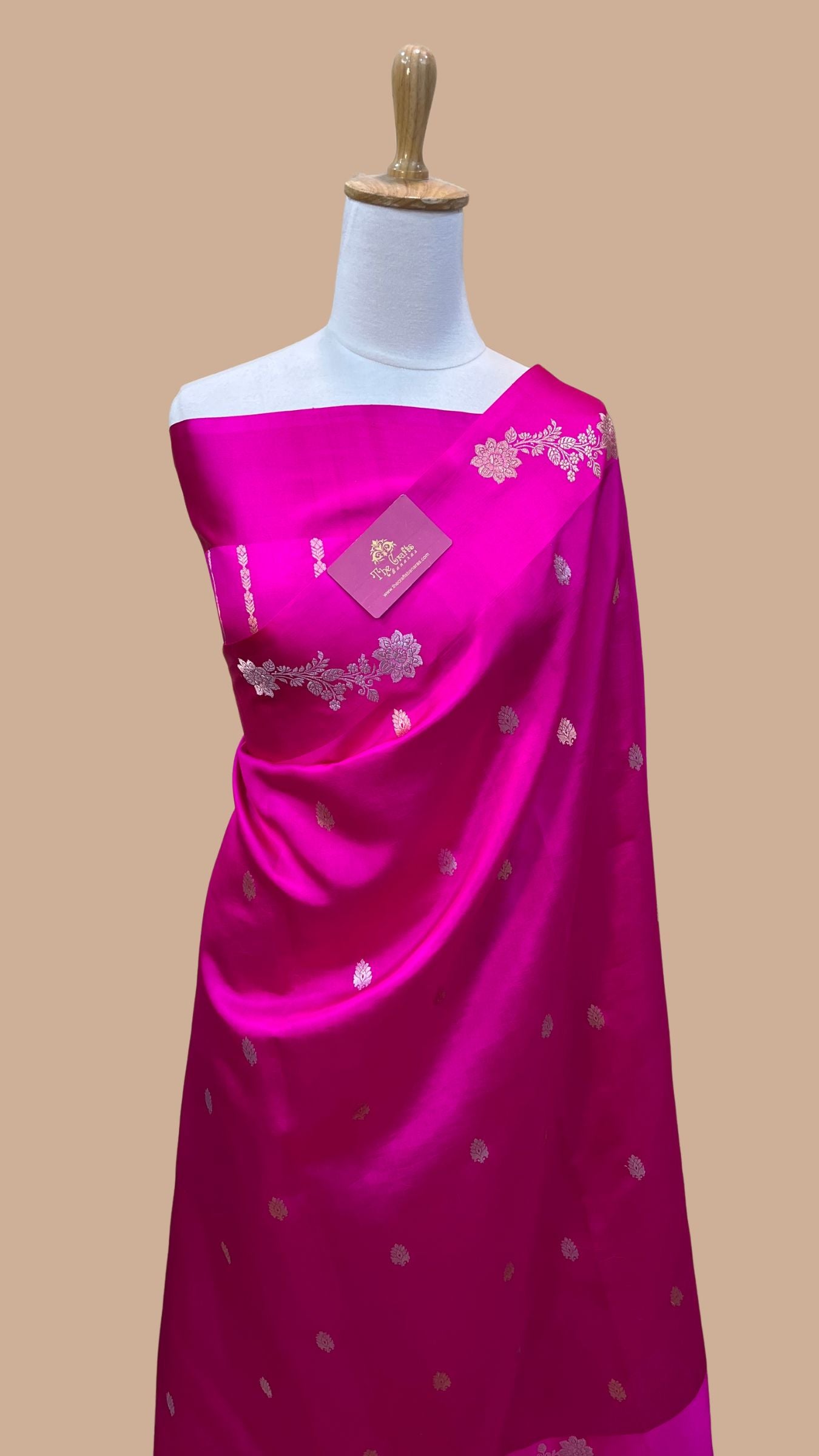 Pure  Mango Silk Handloom Banarasi Saree