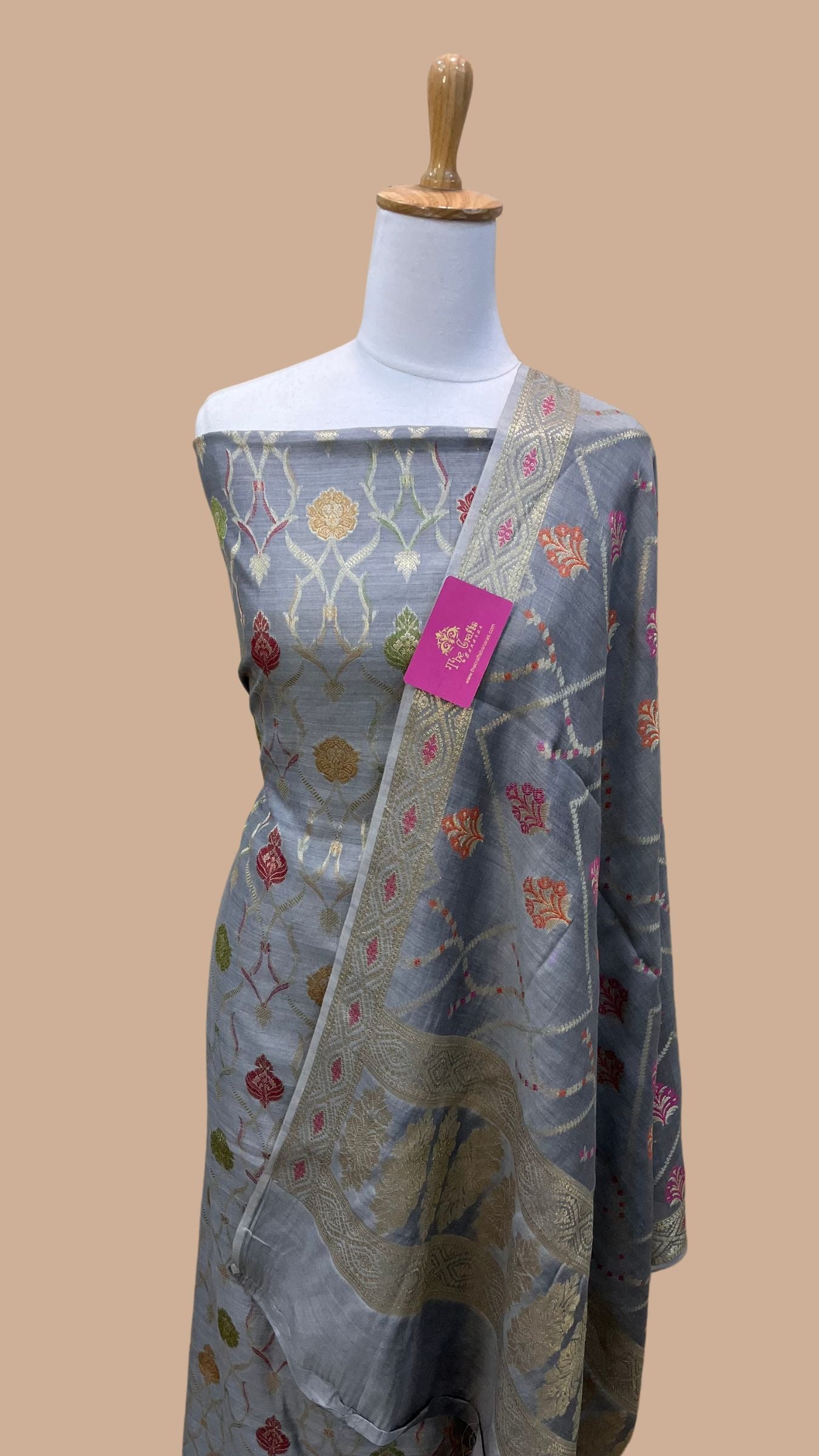 Pure Moonga Silk Handloom Banarasi Dress Material