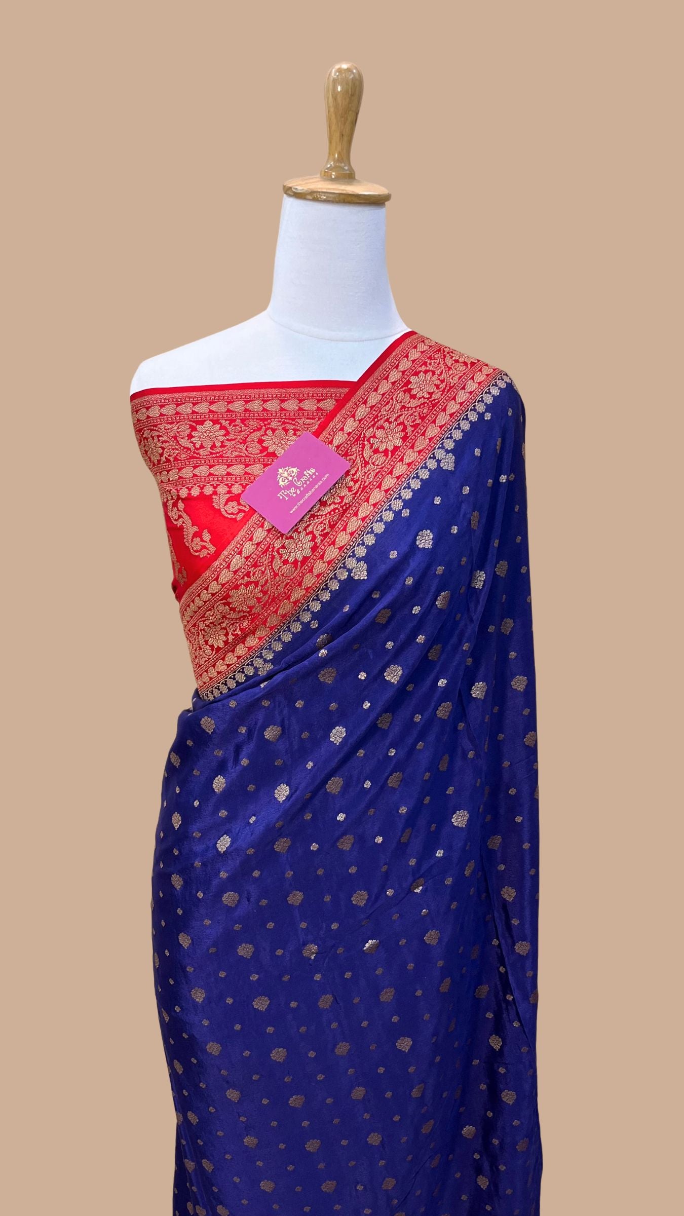 Pure Crepe Georgette Banarasi Saree - Antique Zari
