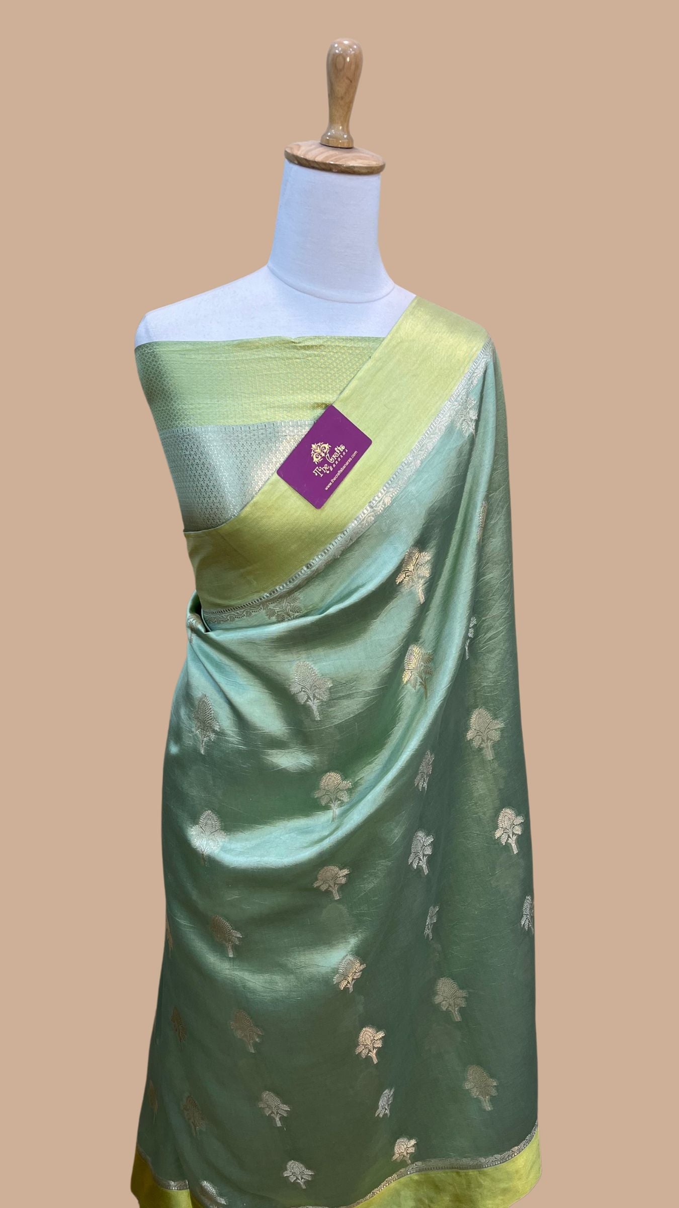 Pure Mango Silk Banarasi Saree