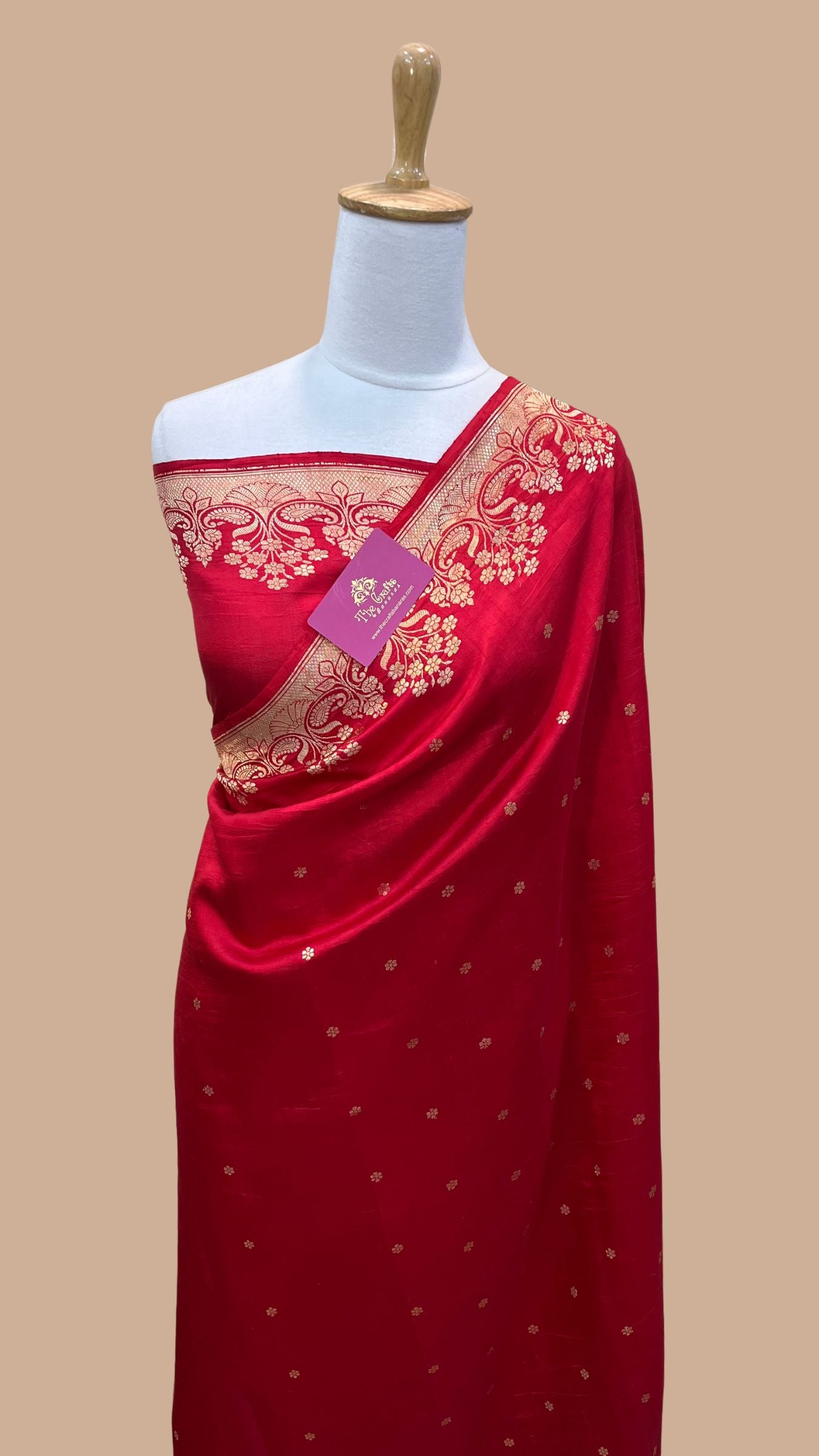 Pure  Mango Silk Handloom Banarasi Saree