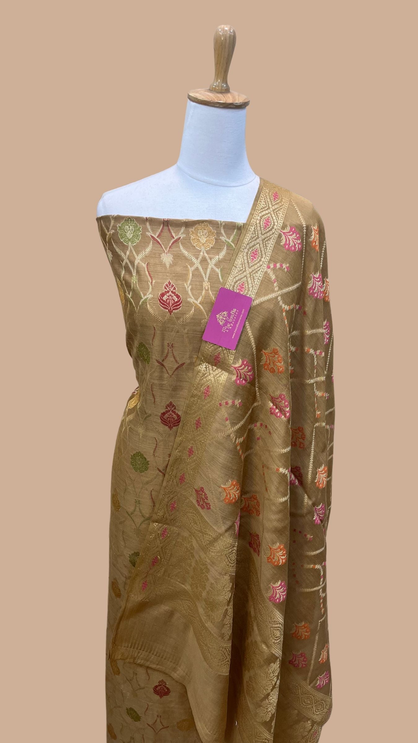Pure Moonga Silk Handloom Banarasi Dress Material
