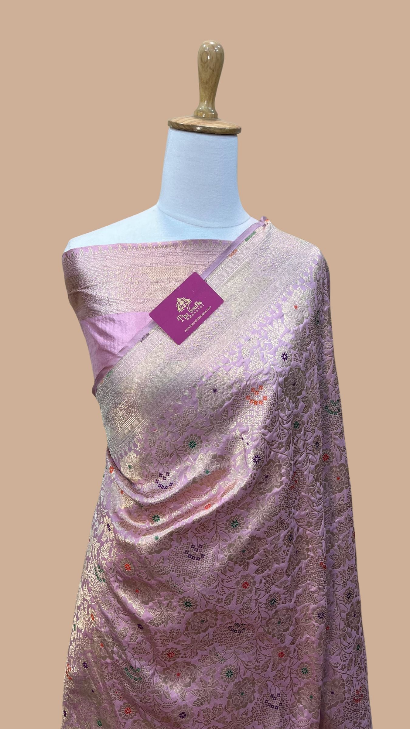 Pure Katan Silk Handloom Banarasi Saree - Tanchui Brocade Meena