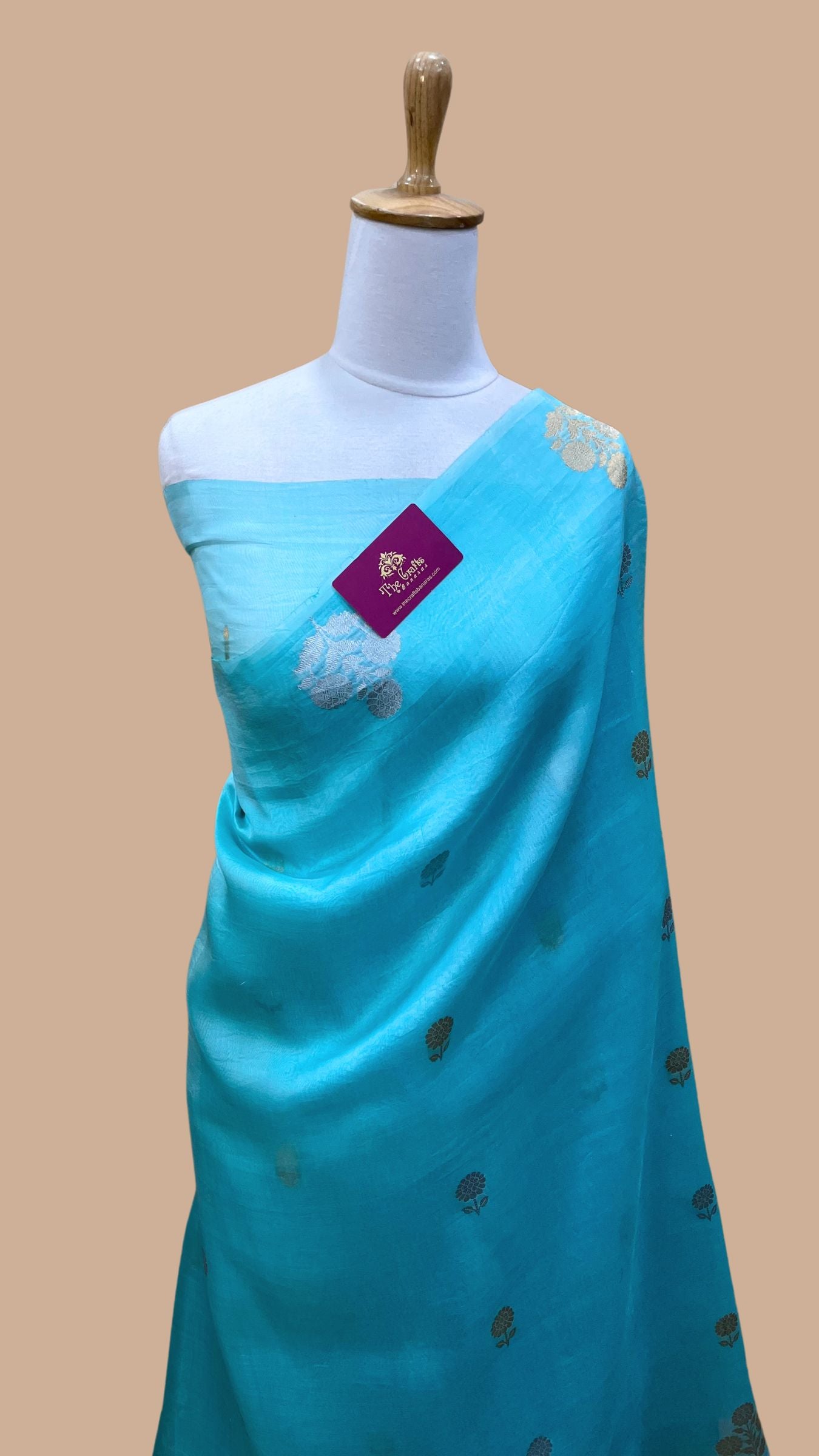 Pure Kora Silk Handloom Banarasi Saree