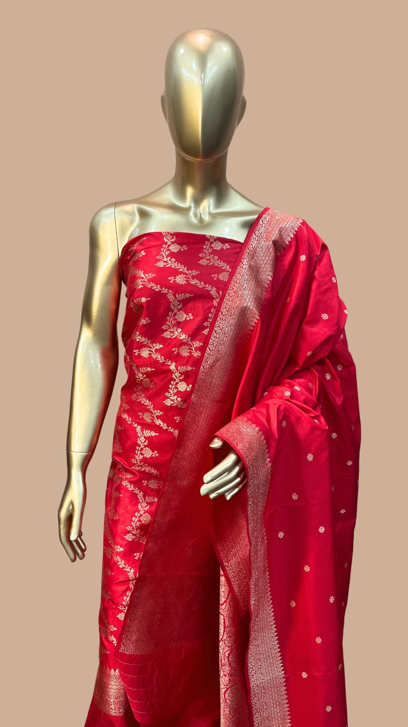 Pure Katan Silk Handloom Banarasi Dress Material