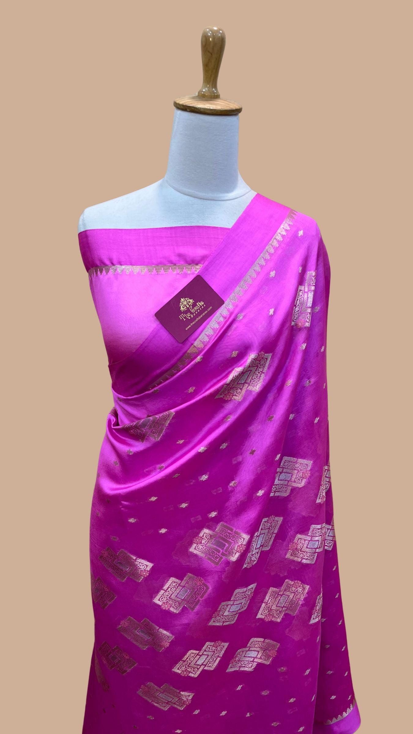 Pure Raw Mango Silk Handloom Banarasi Saree
