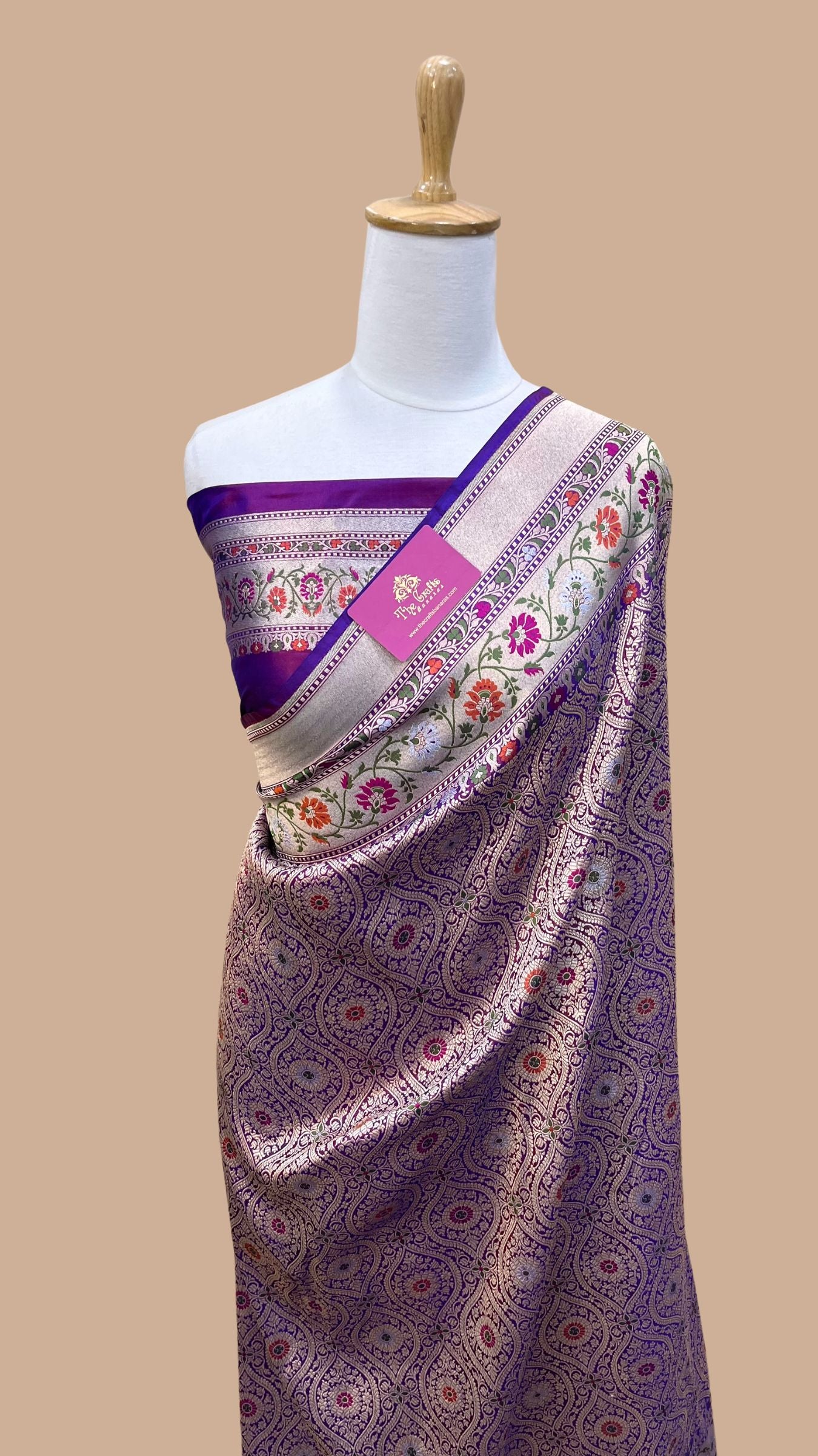Pure Katan Silk Handloom Banarasi Saree - Tanchui Brocade Meena