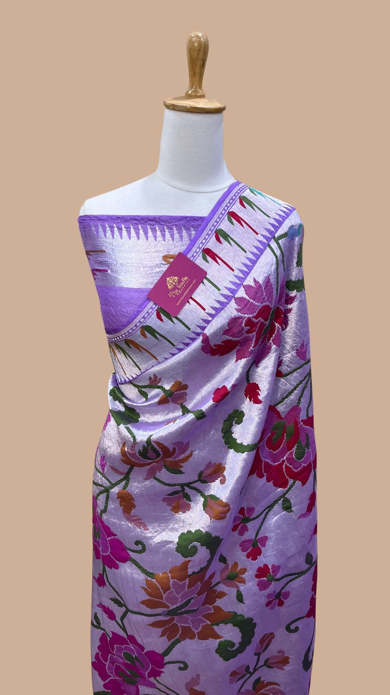 Pure Tussar Georgette Handloom Banarasi Saree - Brocade
