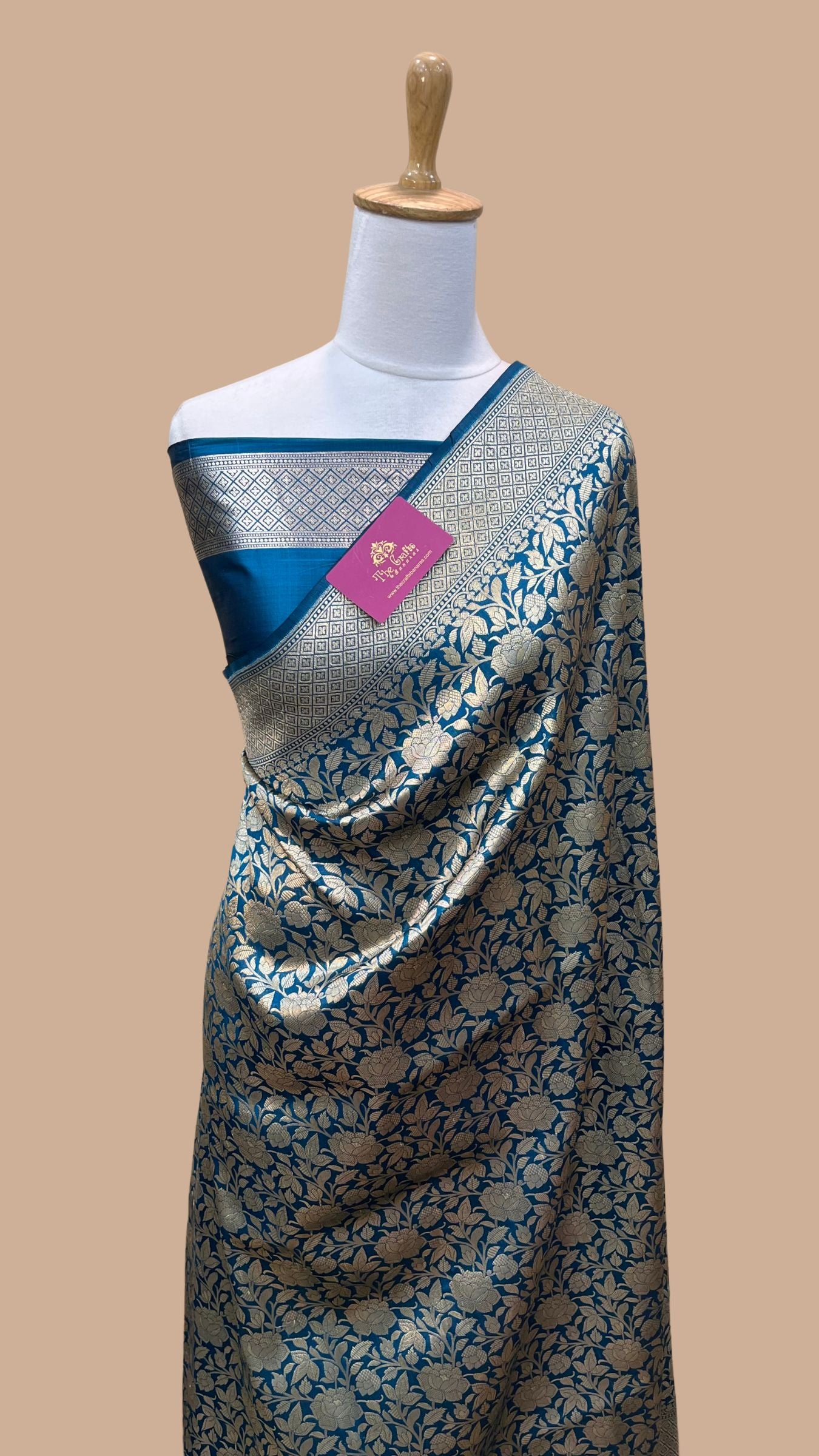 Pure Katan Silk Handloom Banarasi Saree - Tanchui Brocade