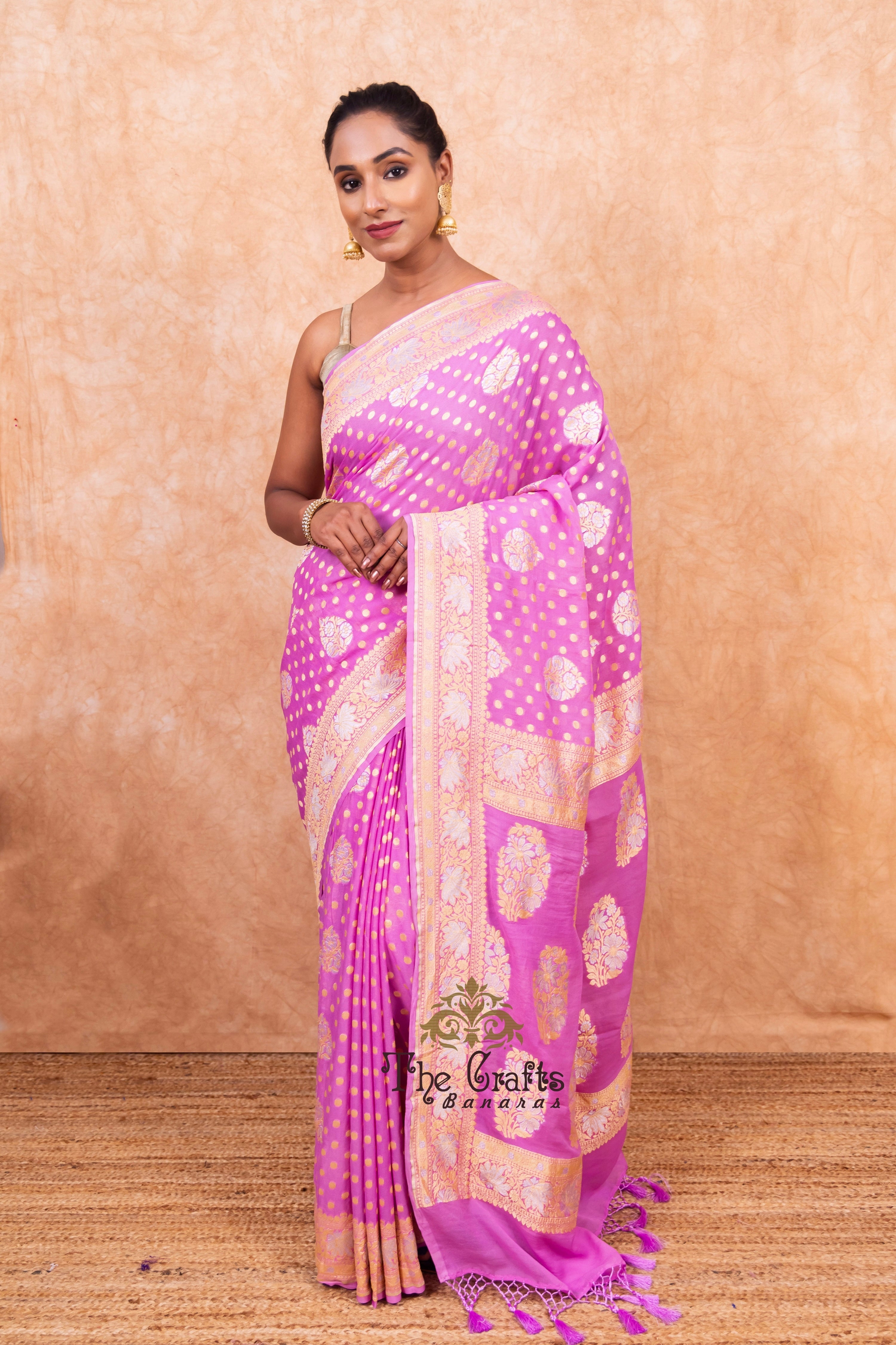 Khaddi Georgette Banarasi Saree - Sona Roopa