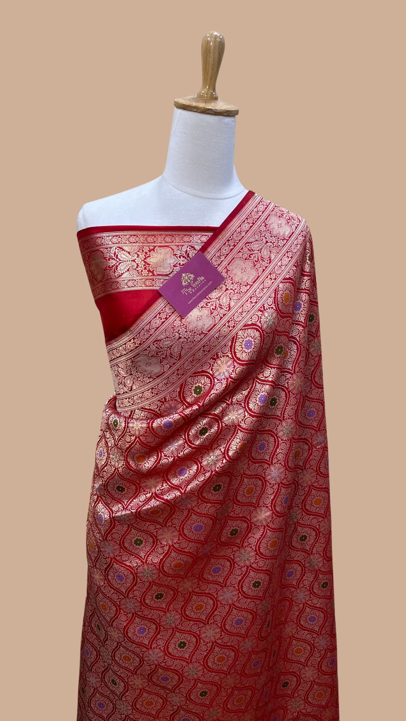Pure Katan Silk Handloom Banarasi Saree - Tanchui Brocade Meena