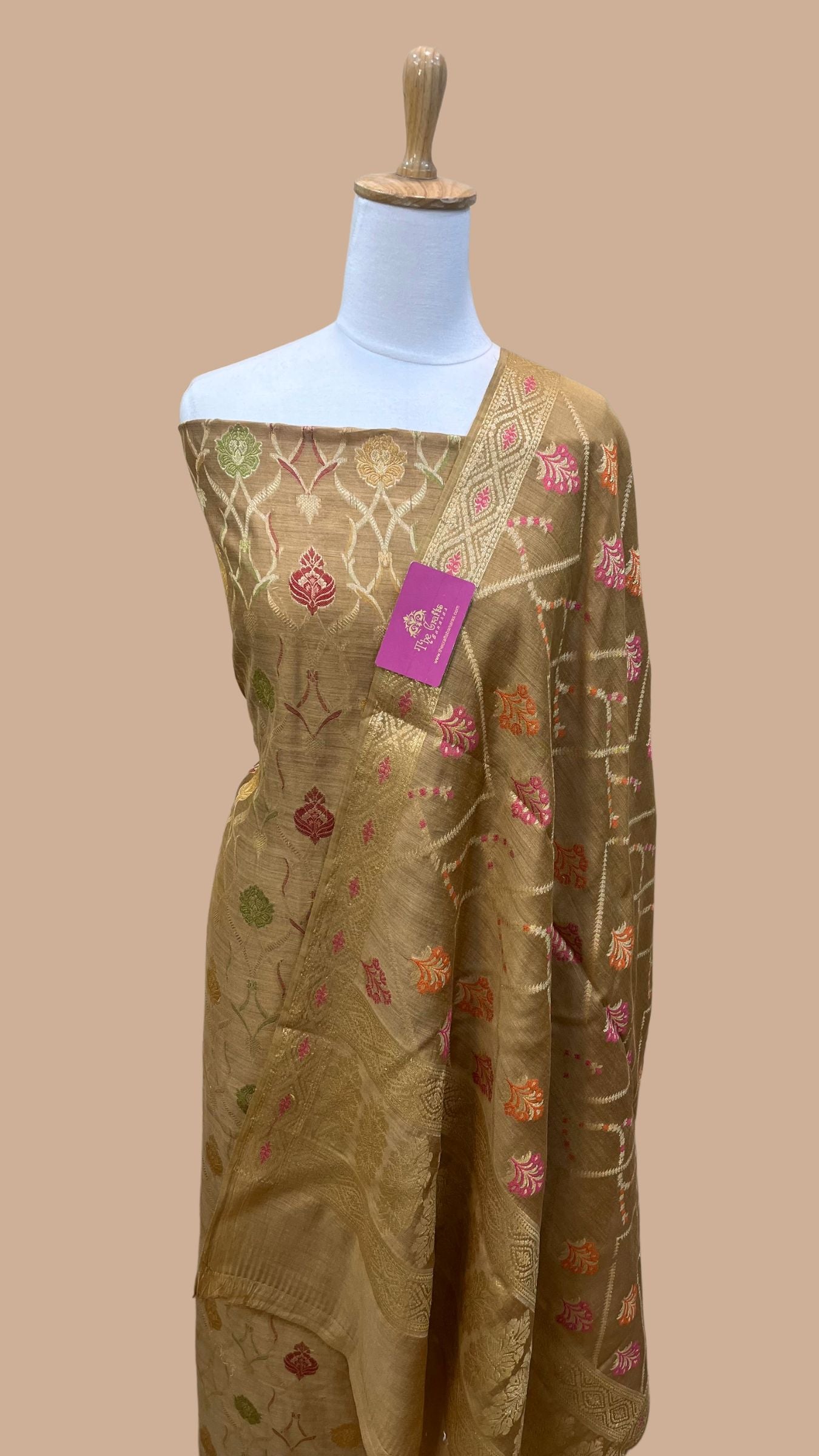 Pure Moonga Silk Handloom Banarasi Dress Material