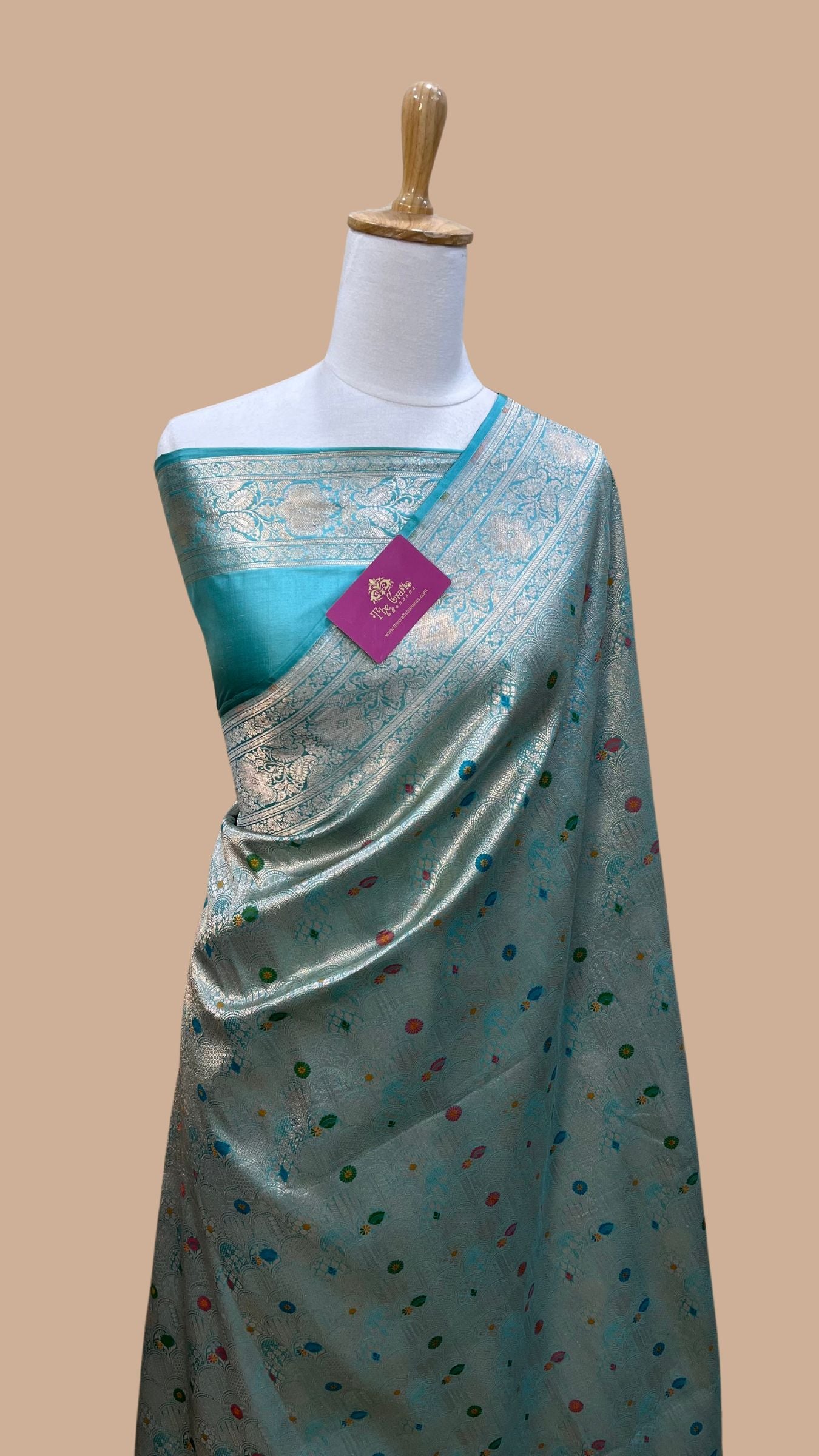 Pure Katan Silk Handloom Banarasi Saree - Tanchui Brocade Meena
