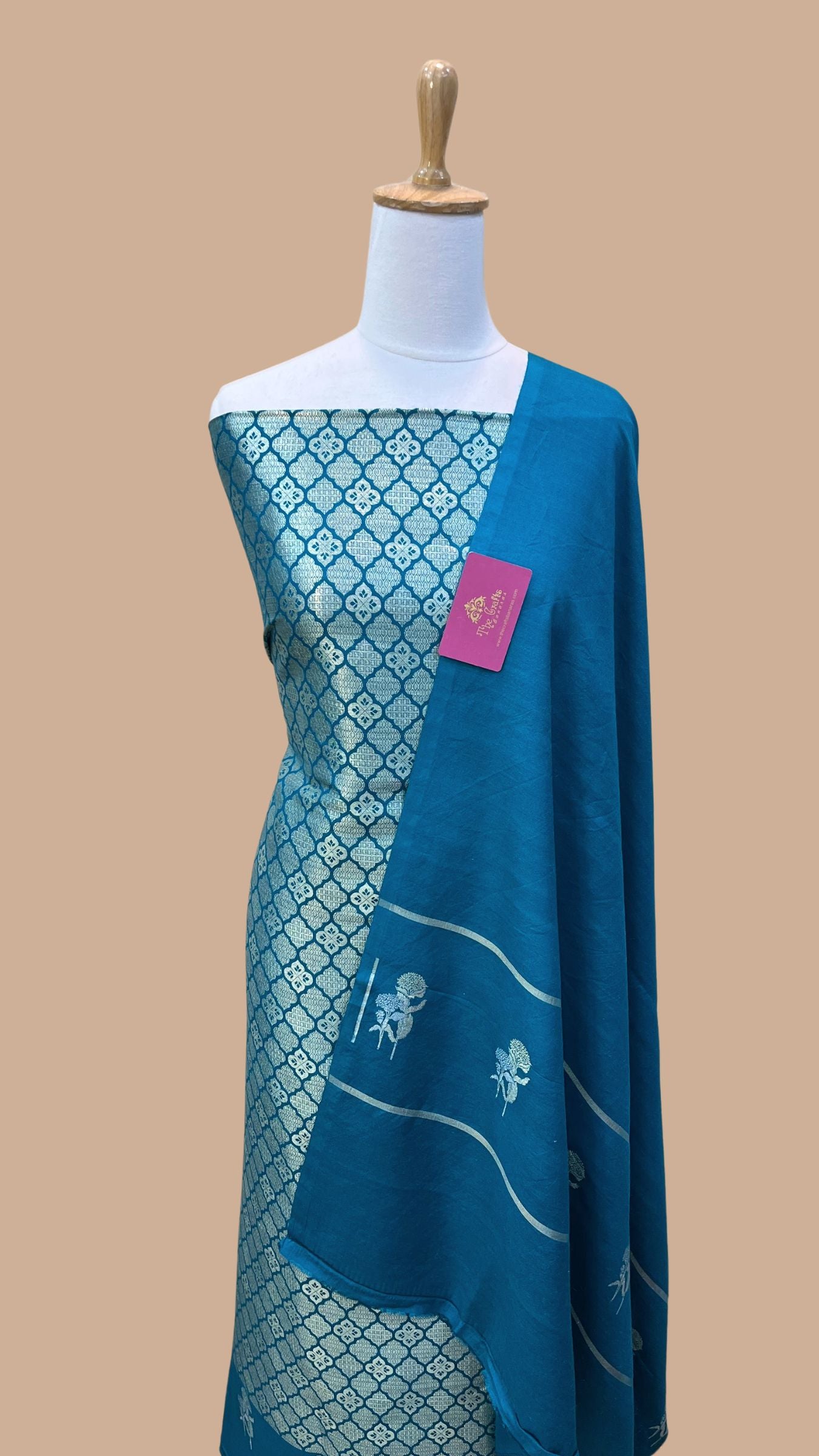 Pure Moonga Silk Brocade Banarasi Dress Material