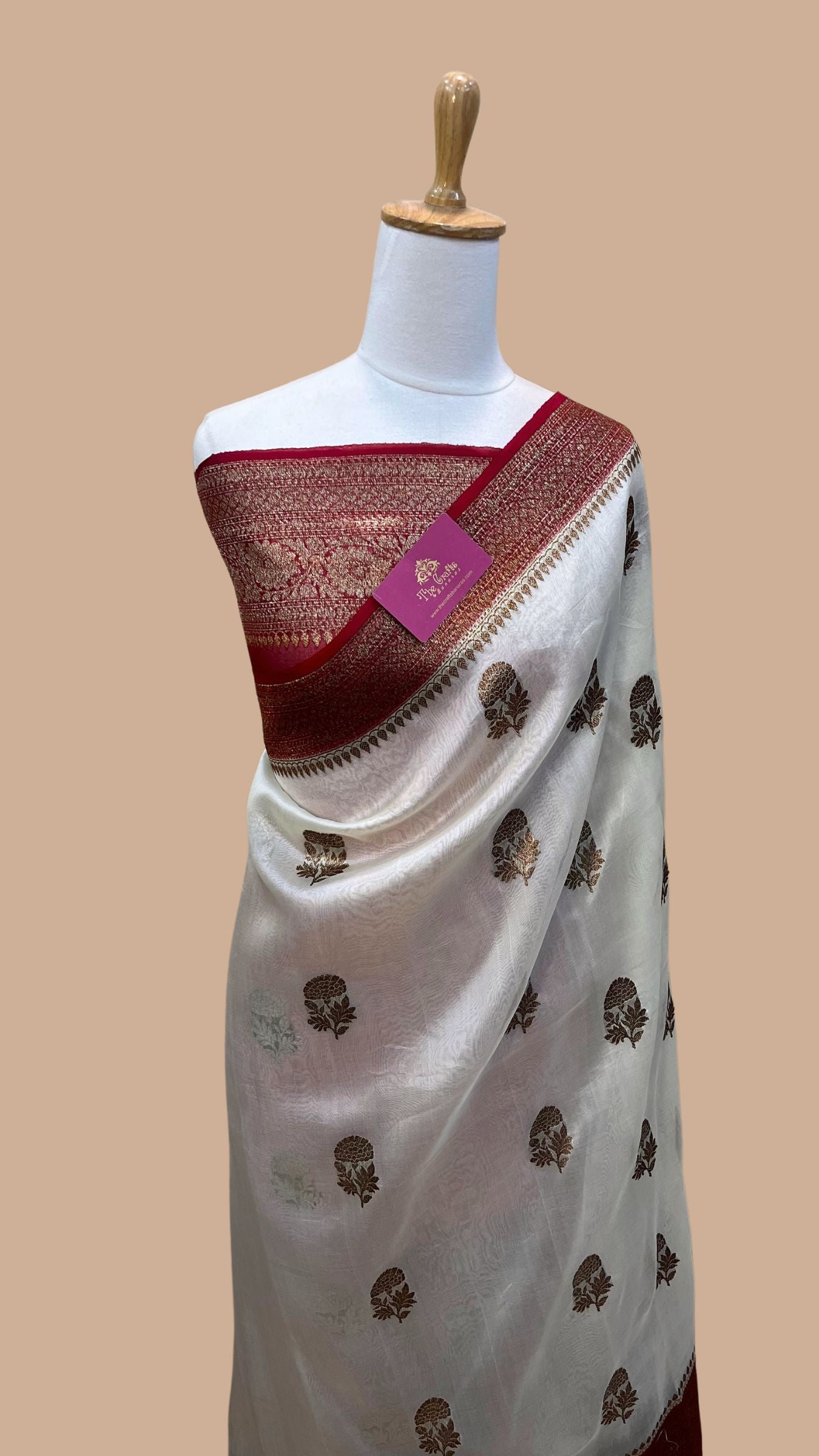 Pure Kora Silk Handloom Banarasi Saree