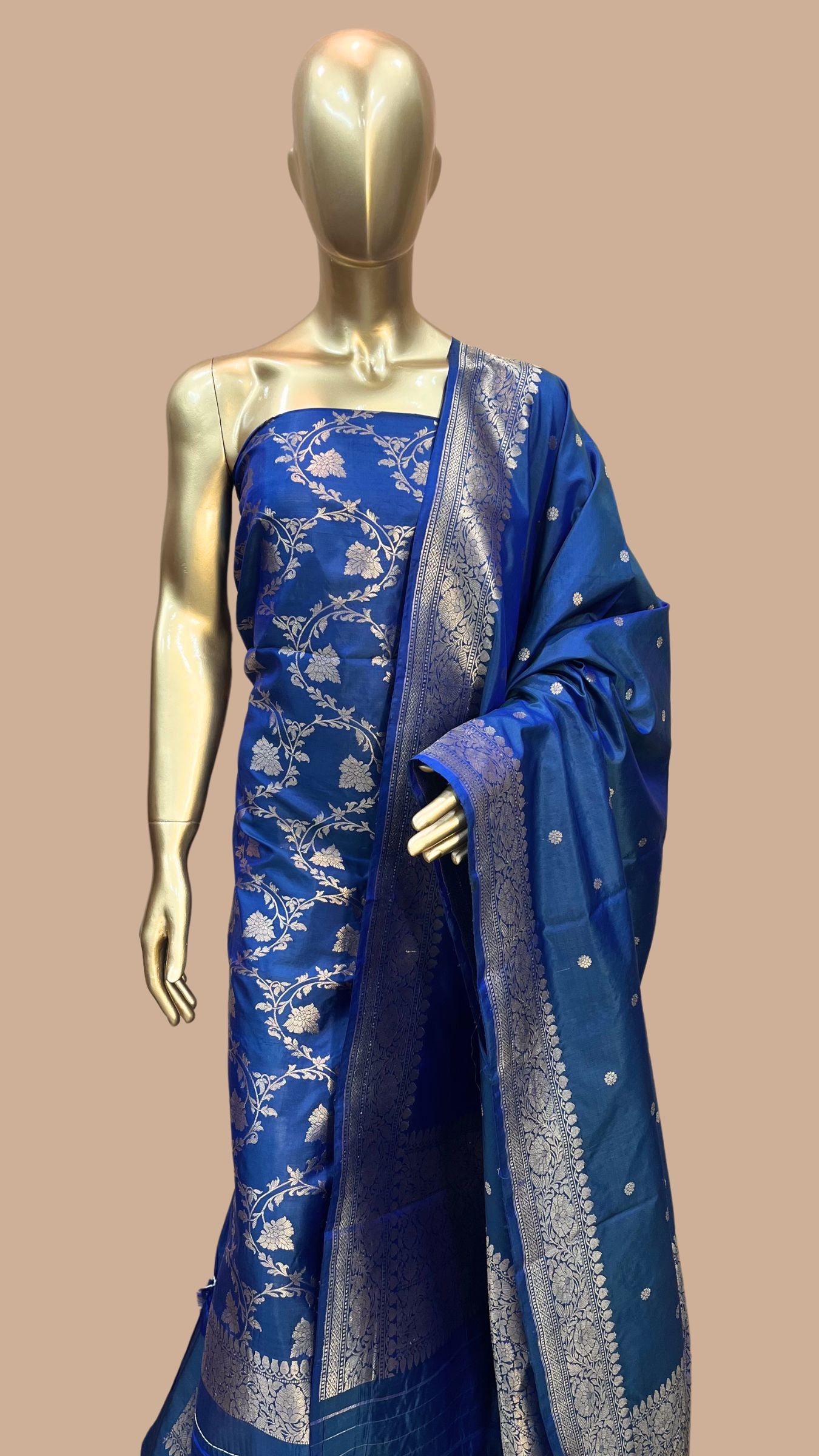 Pure Katan Silk Handloom Banarasi Dress Material