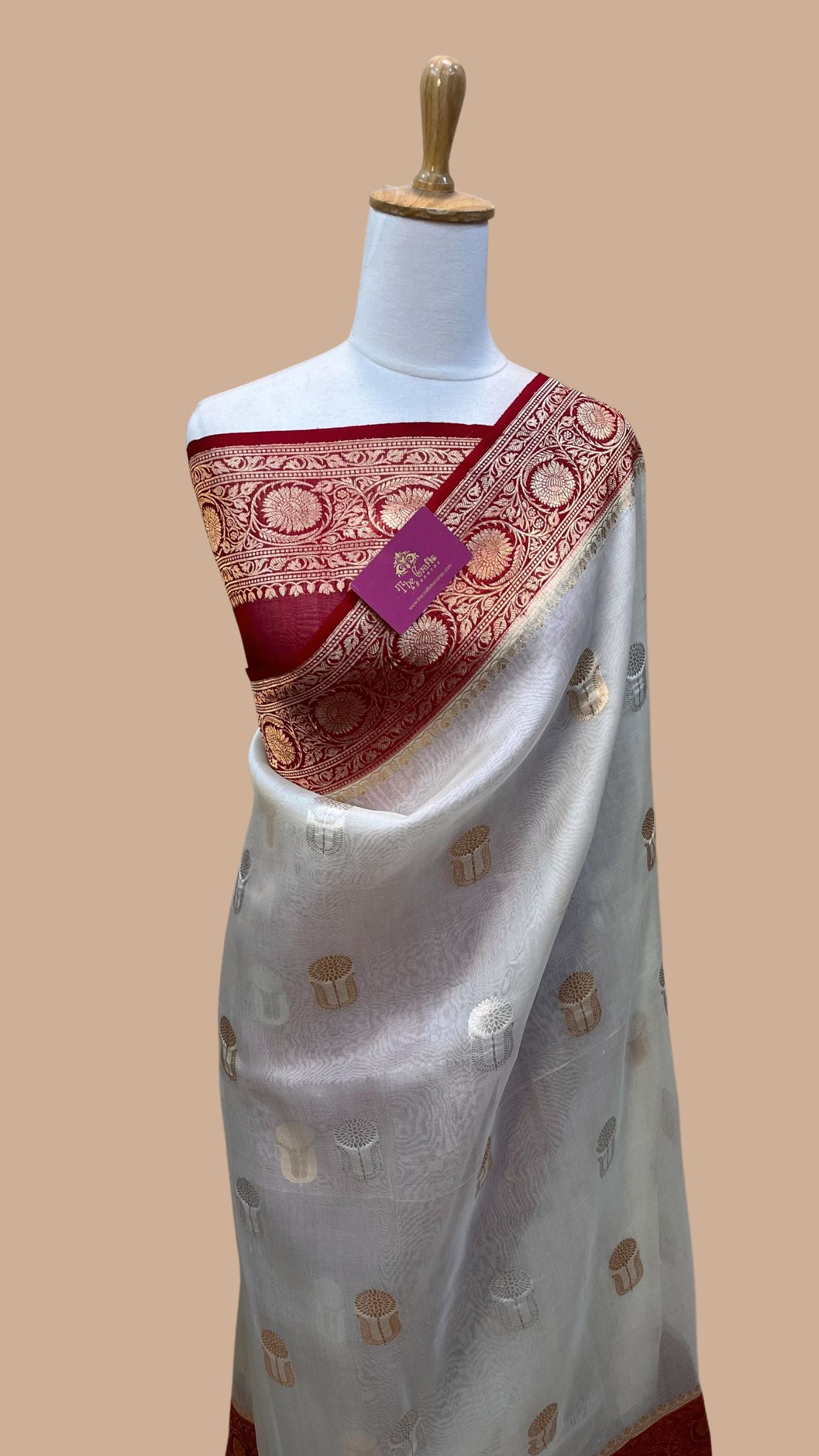Pure Kora Silk Handloom Banarasi Saree