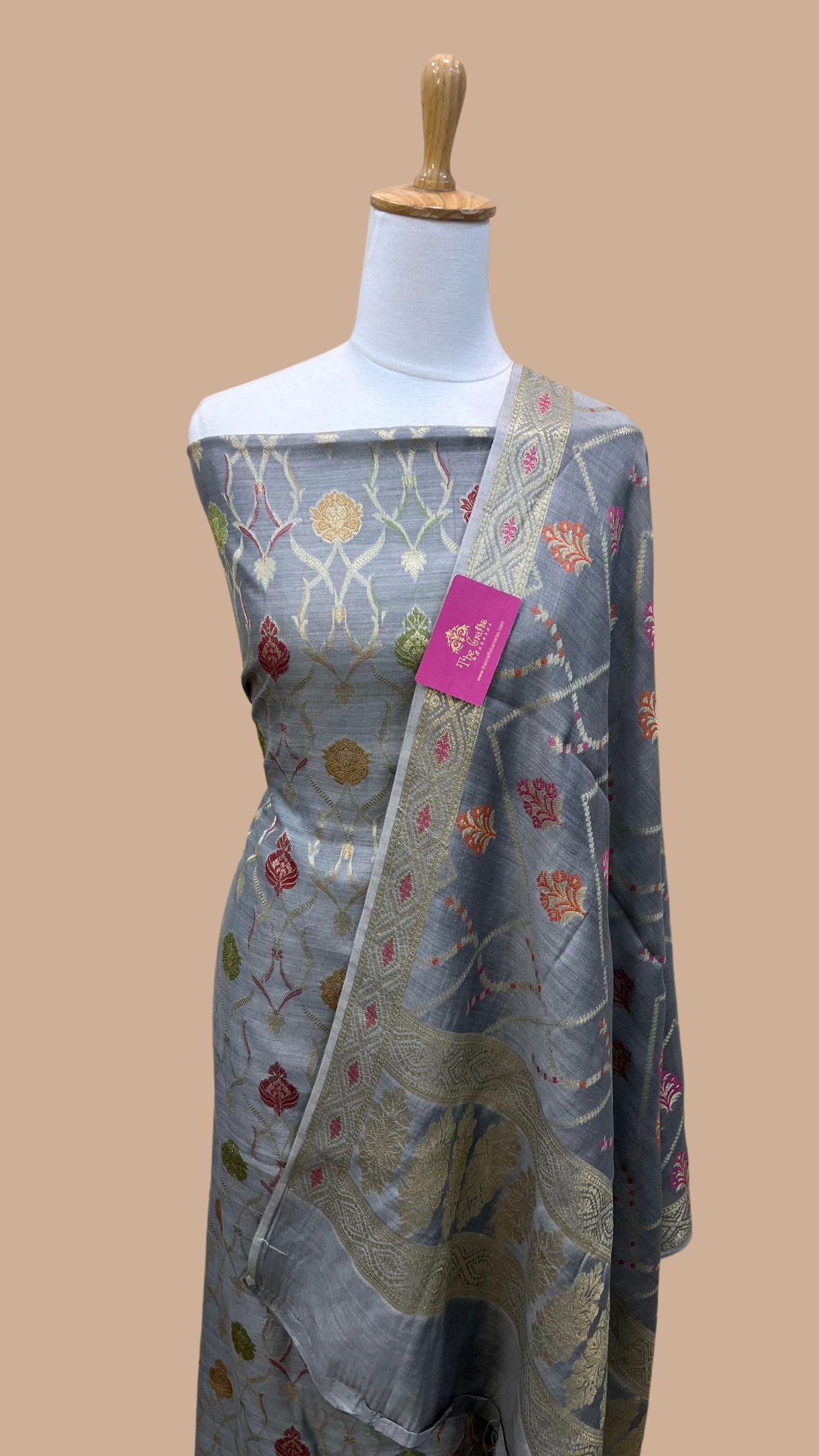 Pure Moonga Silk Handloom Banarasi Dress Material