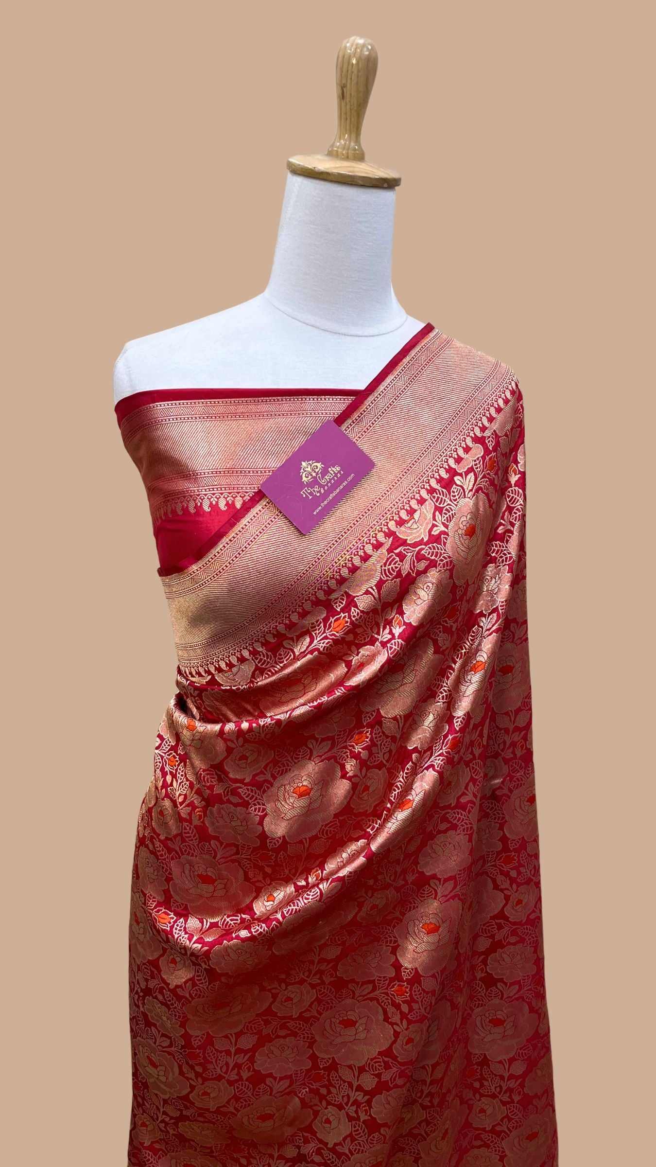 Pure Katan Silk Handloom Banarasi Saree - Tanchui Brocade Meena