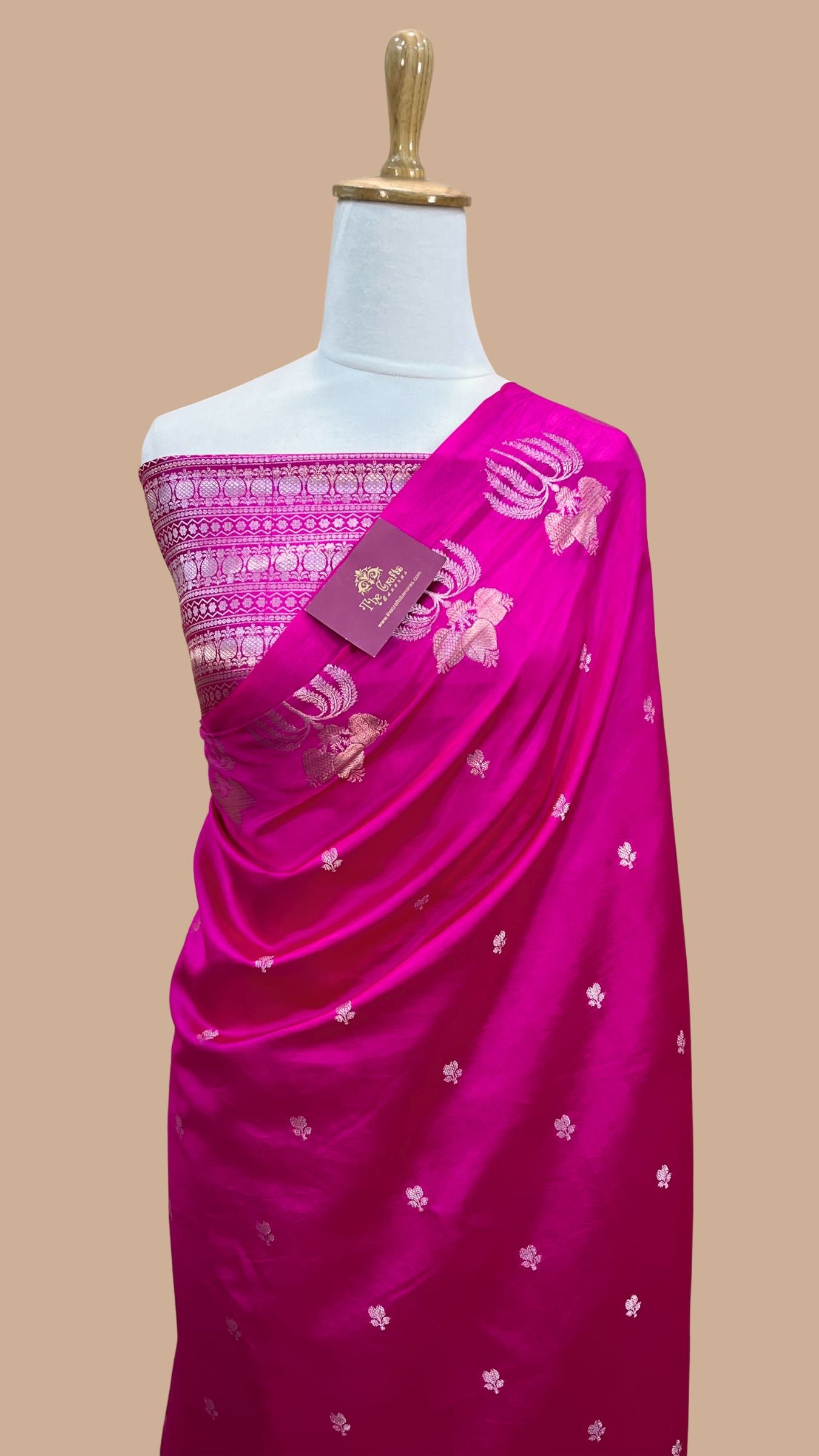 Pure Raw Mango Silk Handloom Banarasi Saree
