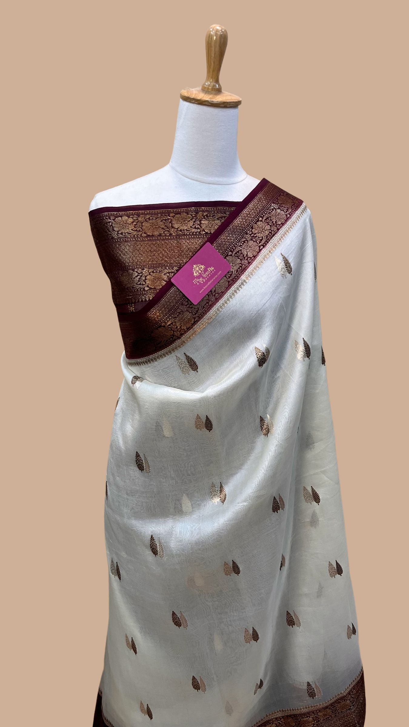 Pure Kora Silk Handloom Banarasi Saree