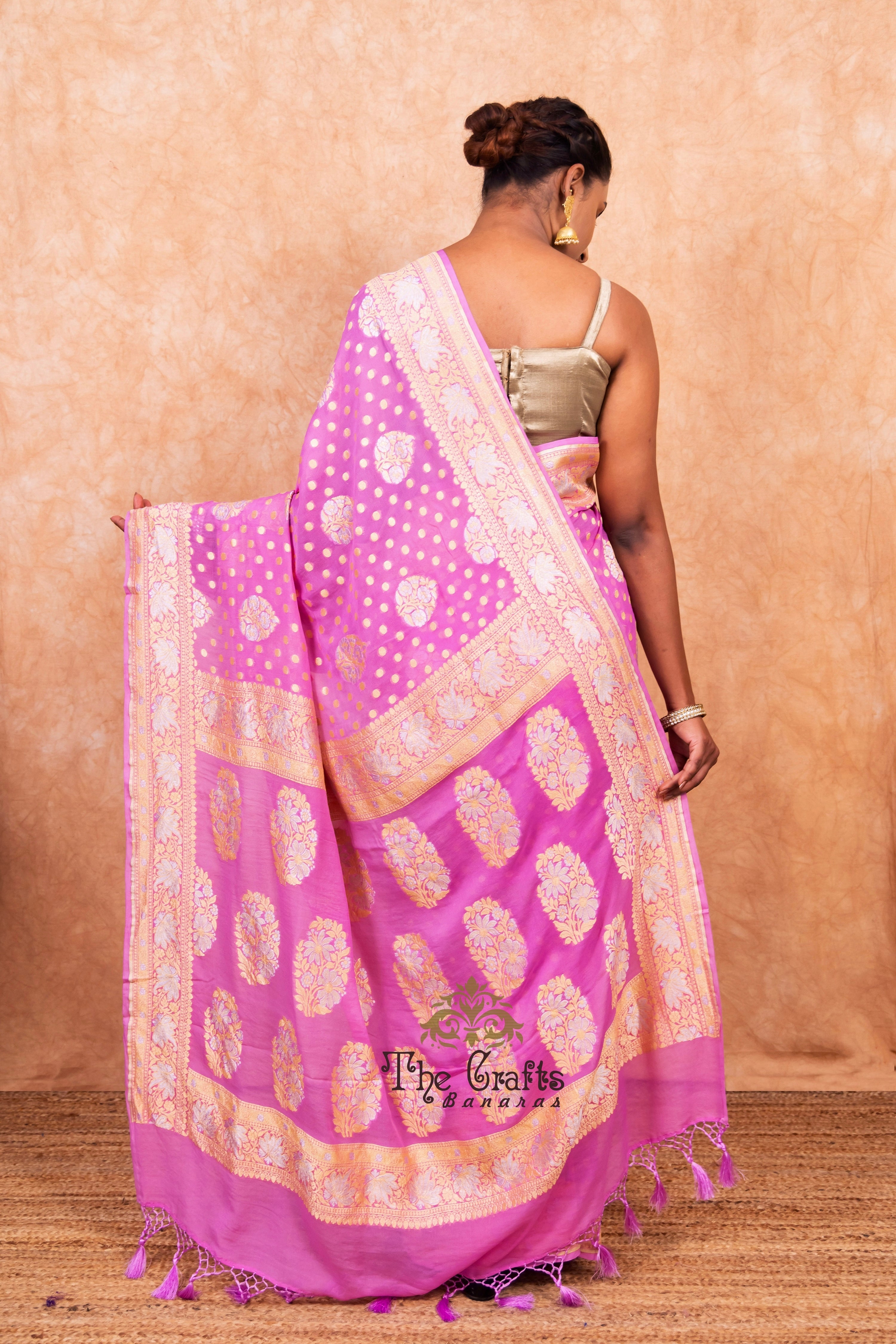 Khaddi Georgette Banarasi Saree - Sona Roopa