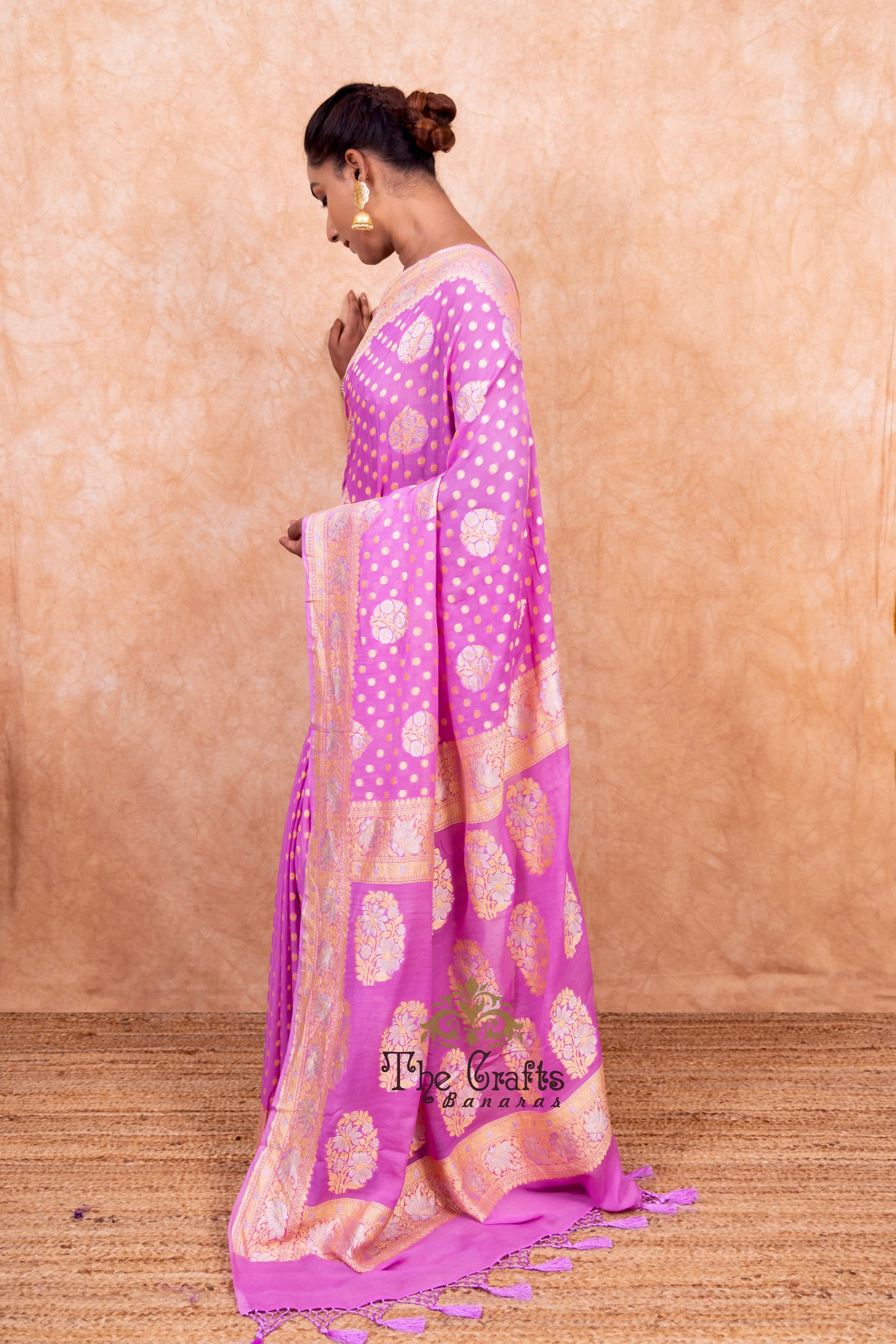 Khaddi Georgette Banarasi Saree - Sona Roopa