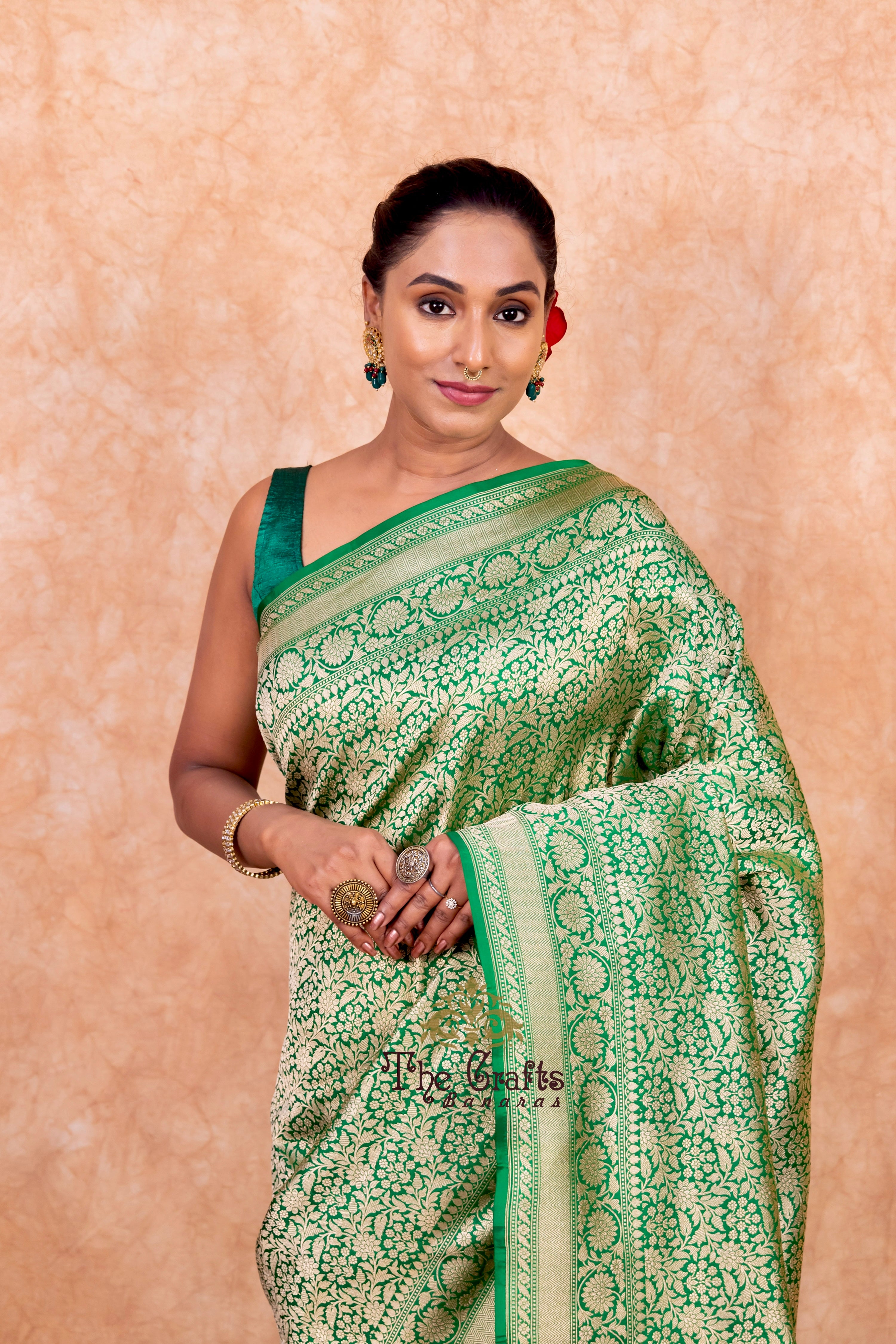 Pure Katan Silk Handloom Banarasi Saree - Tanchui Brocade Meena