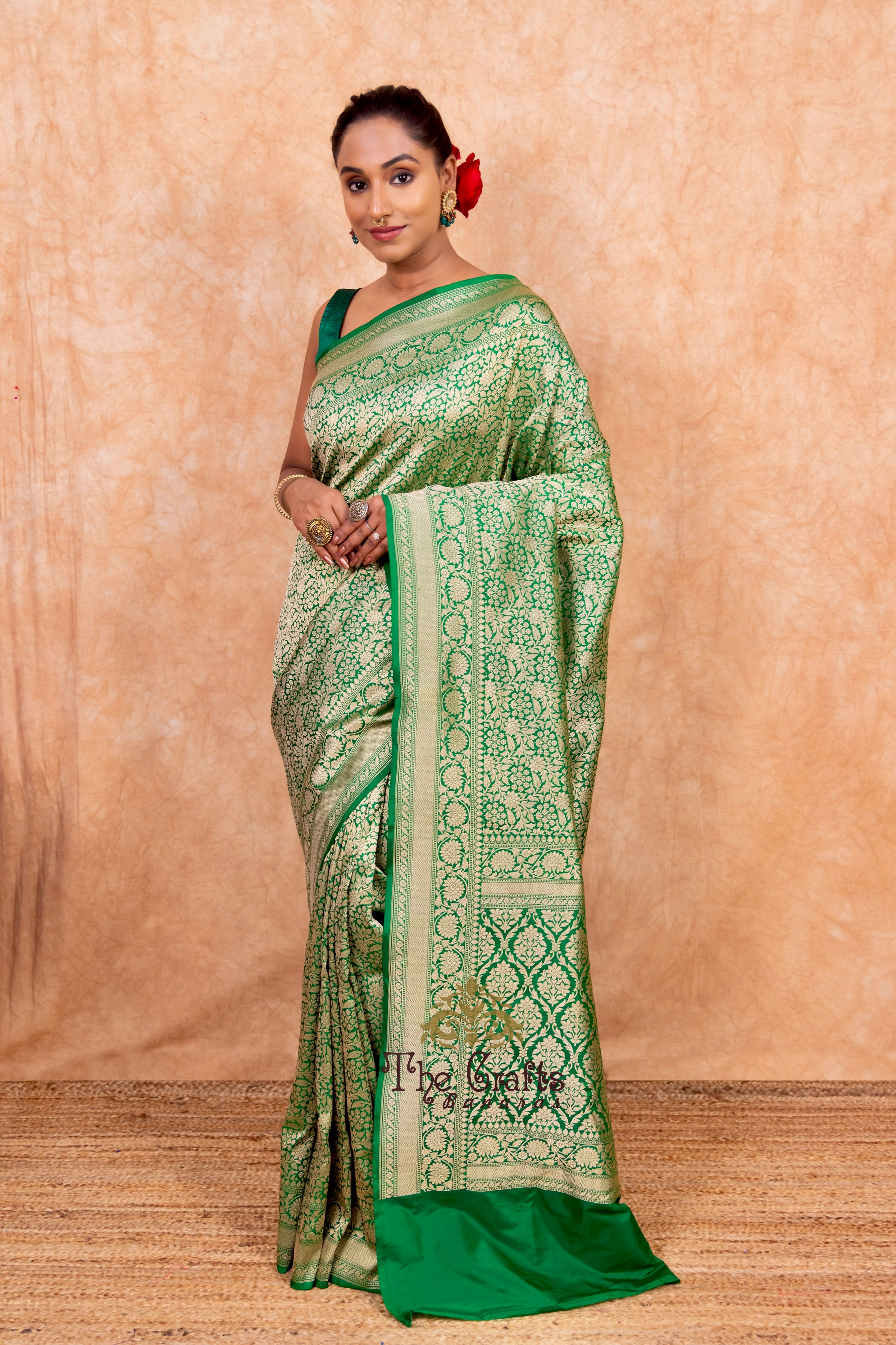 Pure Katan Silk Handloom Banarasi Saree - Tanchui Brocade Meena