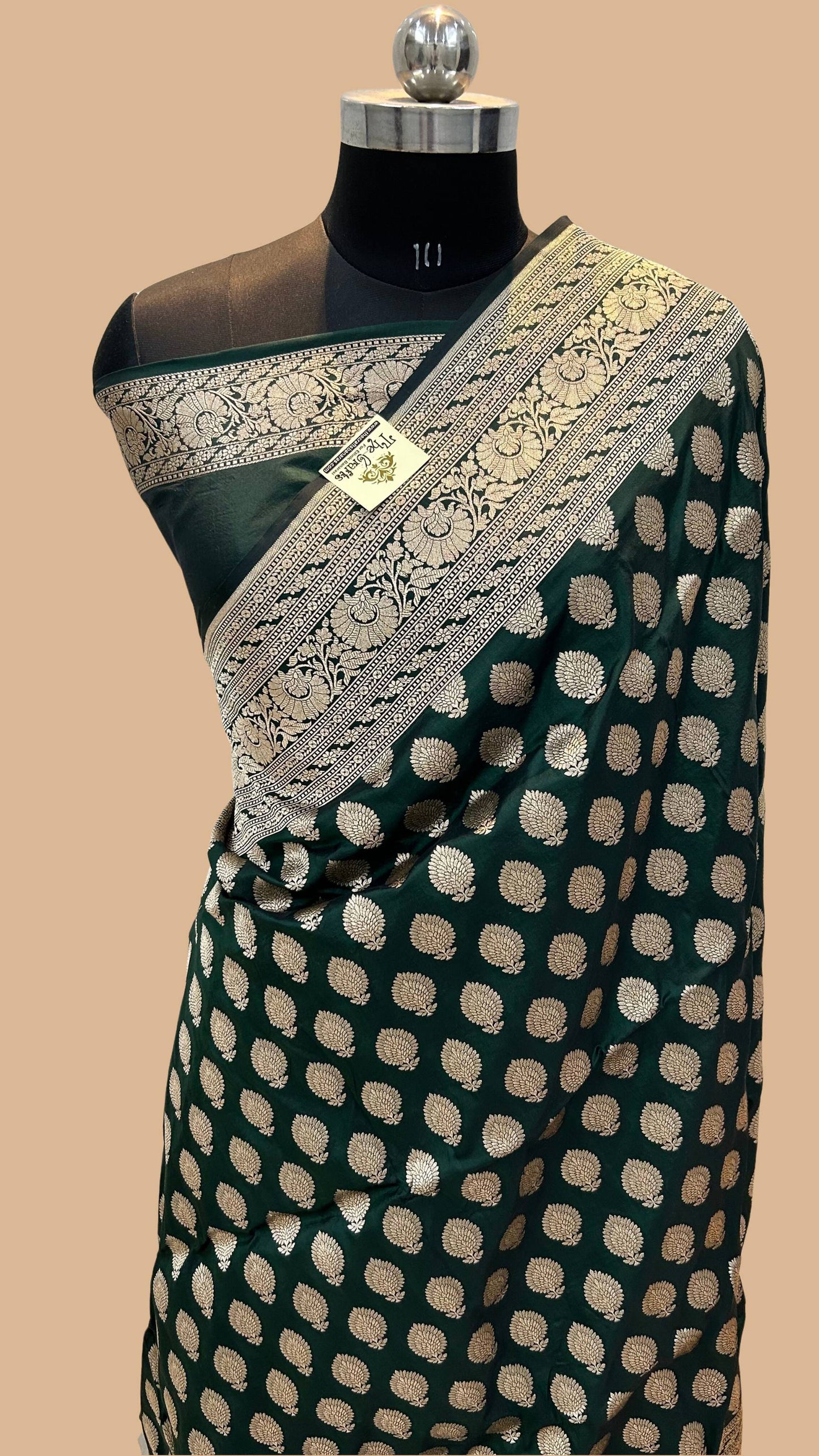 Pure Katan Silk Handloom Banarasi Saree - Jaal work