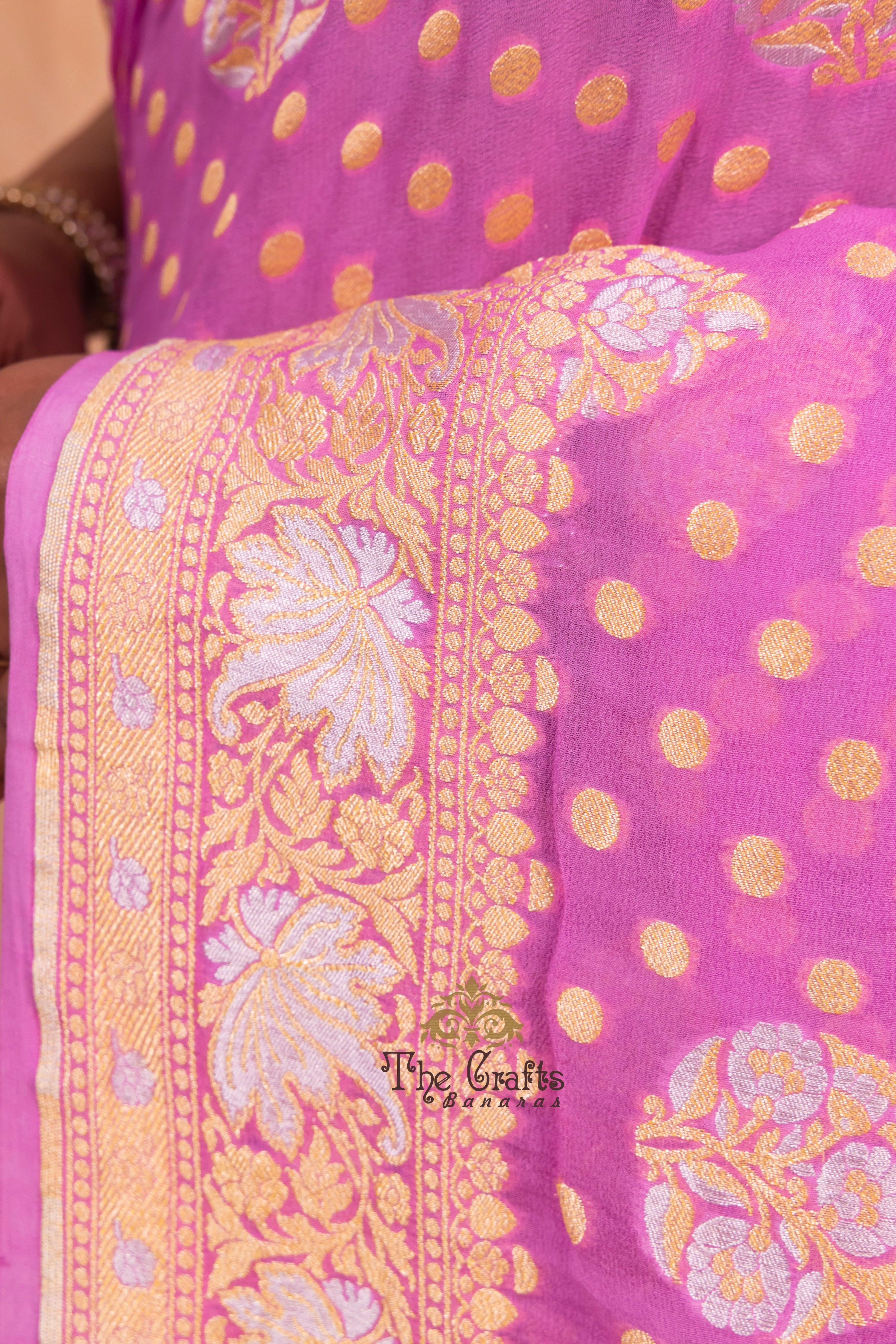 Khaddi Georgette Banarasi Saree - Sona Roopa