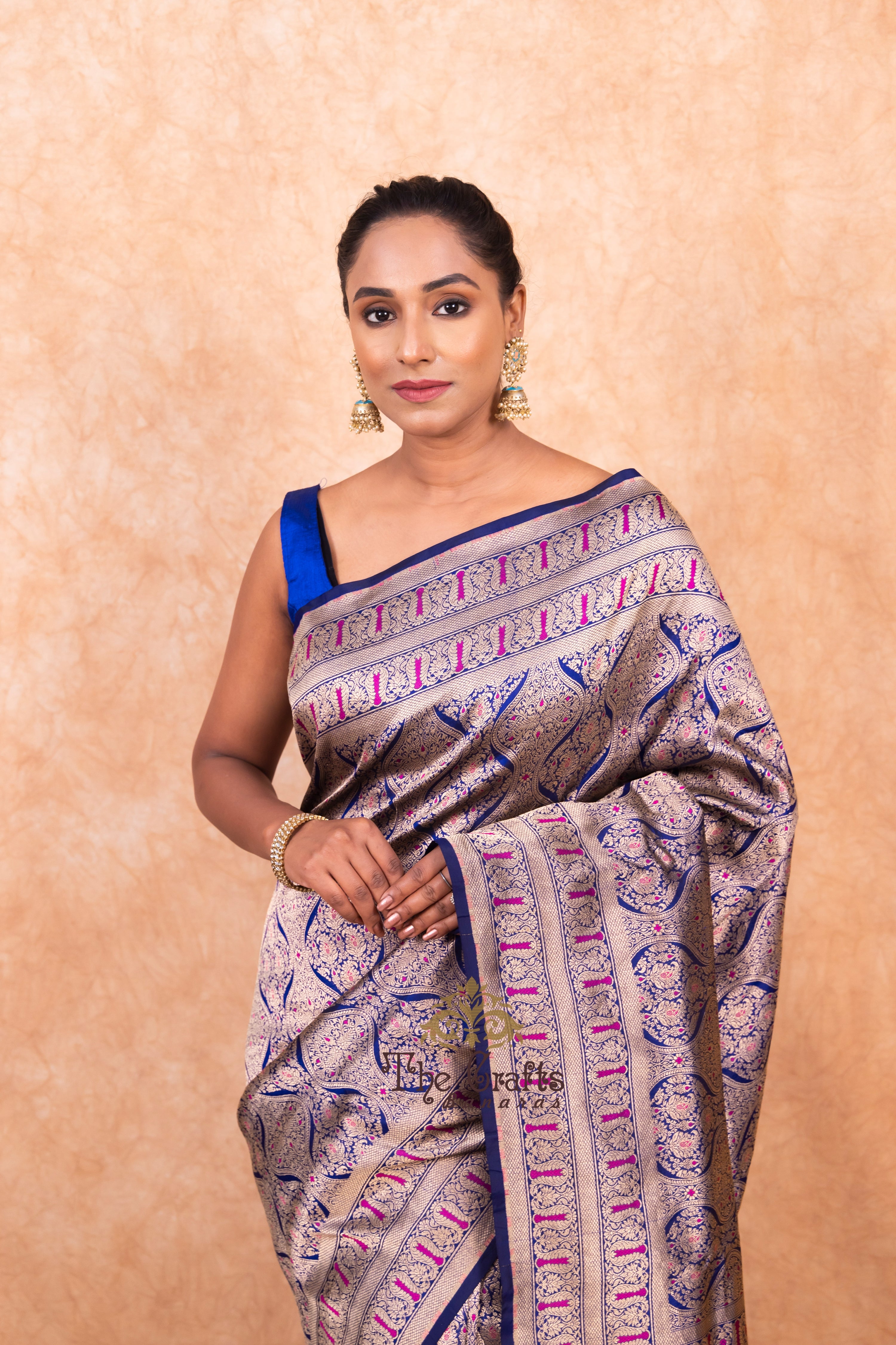 Pure Katan Silk Handloom Banarasi Saree - Tanchui Brocade Meena